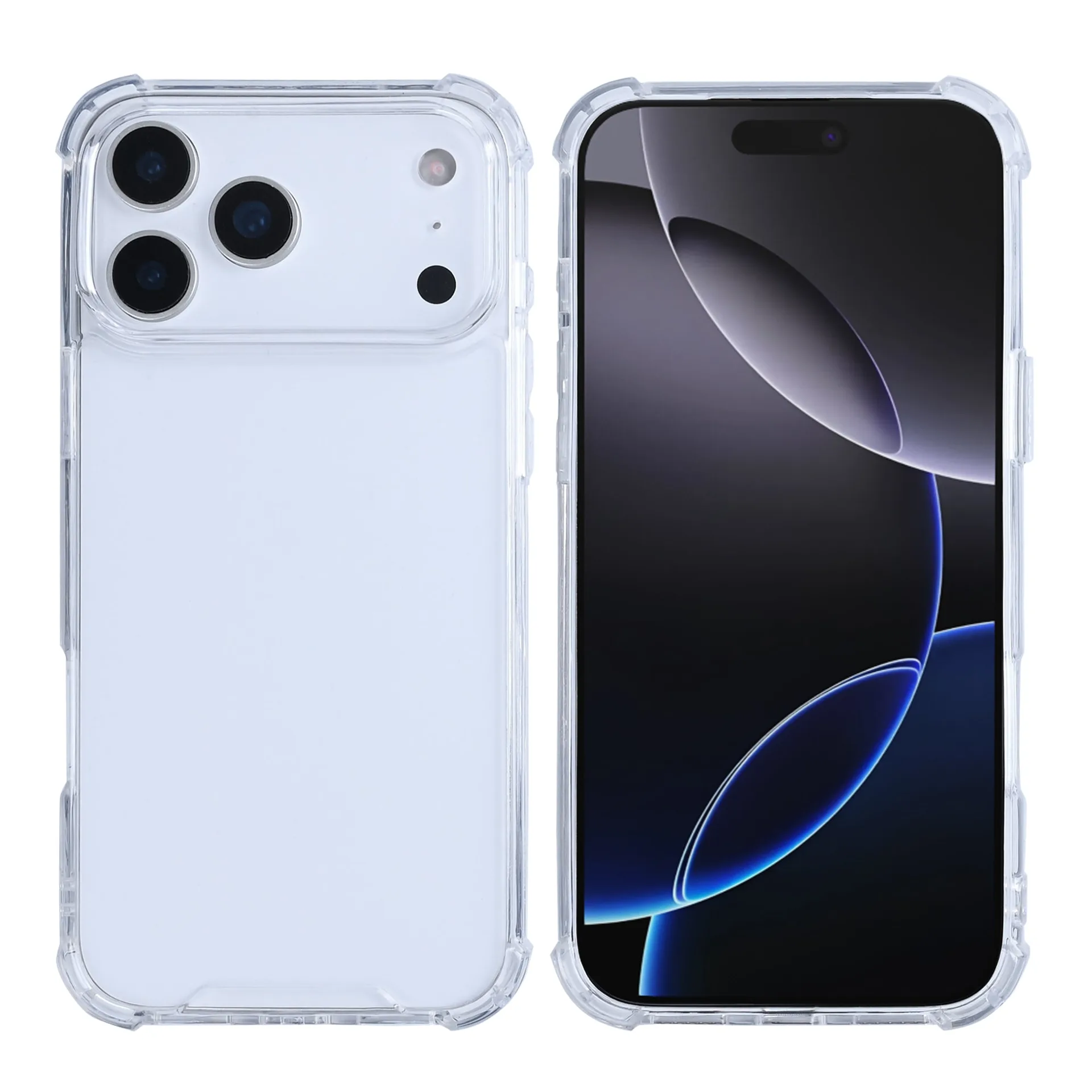 Rixus Anti-Burst Case For Apple iPhone 17 Pro Max Transparent