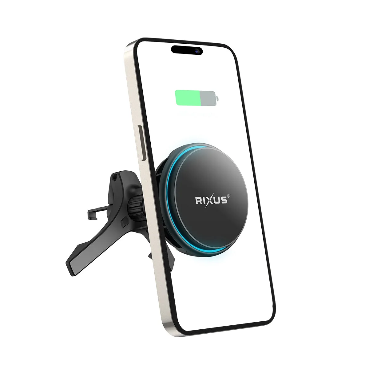 Rixus RXWC21 MagSafe Compatible Car Mount Charger Ice Cooling Fit Black
