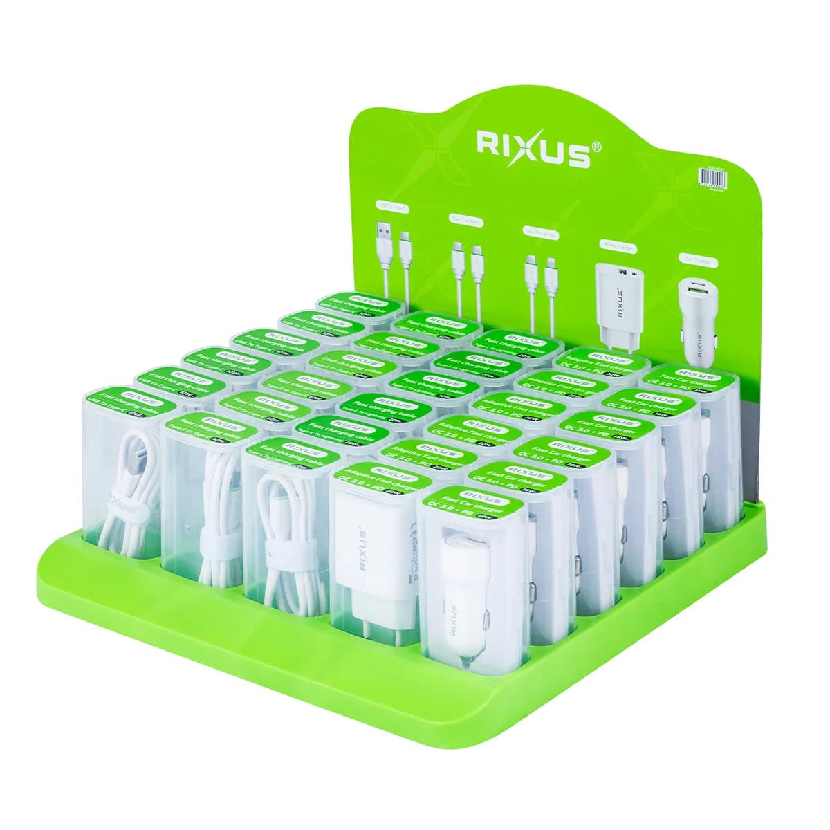 Rixus RX2015S Fast Cable Serie For USB-C to USB-C (Counter Display)