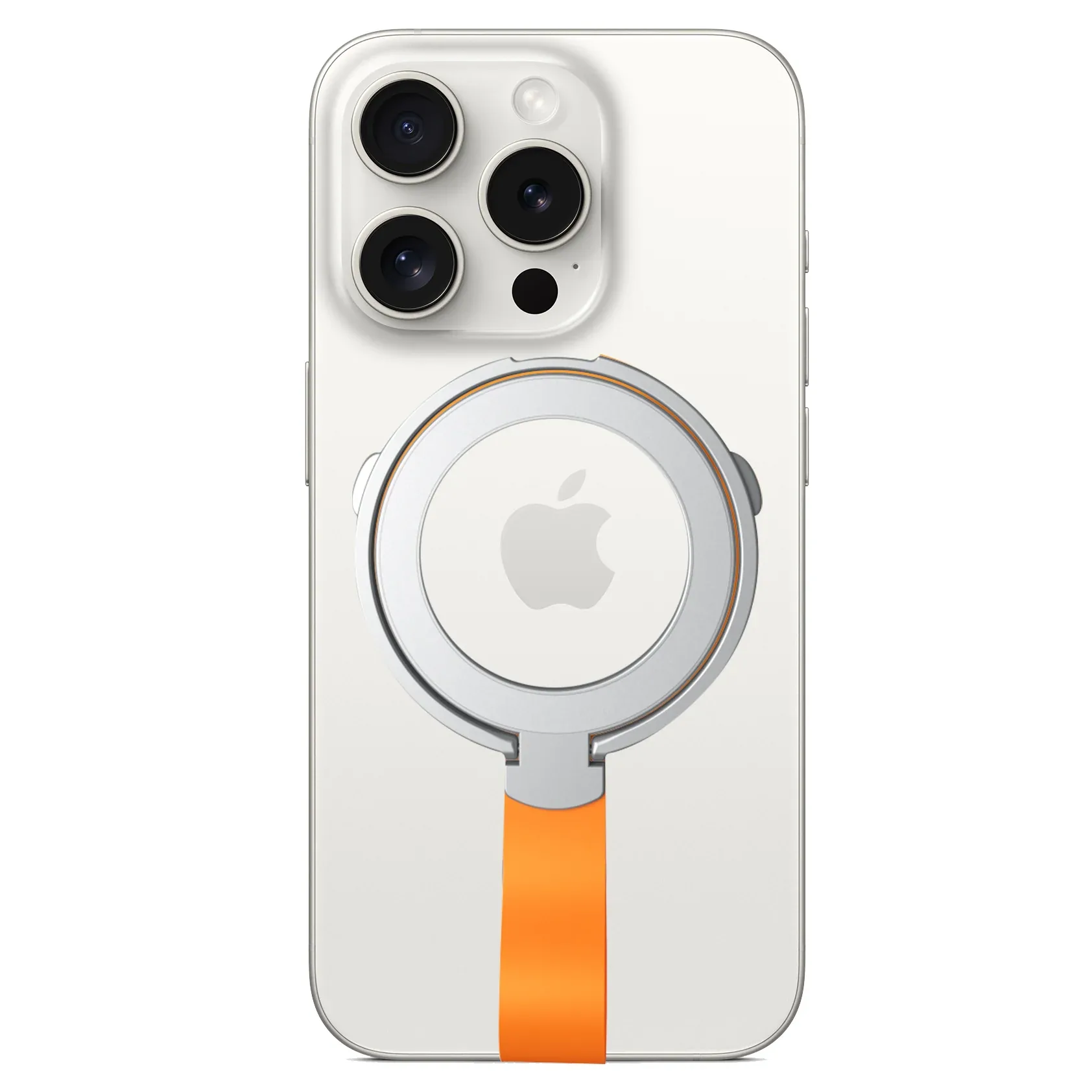 Rixus RXPH20SO Mobile Phone Holder With MagSafe Compatible Silver And Orange