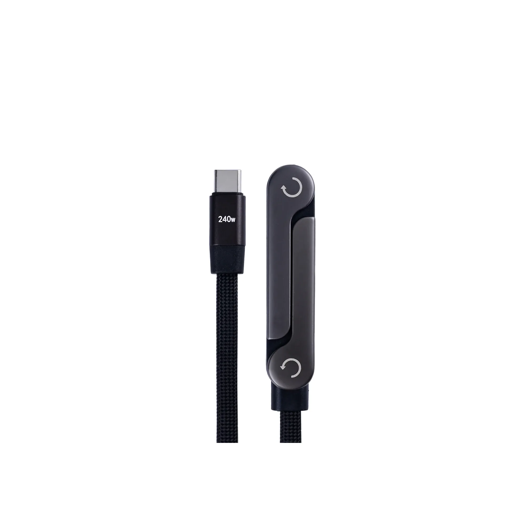 Data Cable USB-C To USB-C With Foldable Holder 150cm Black Retail Box