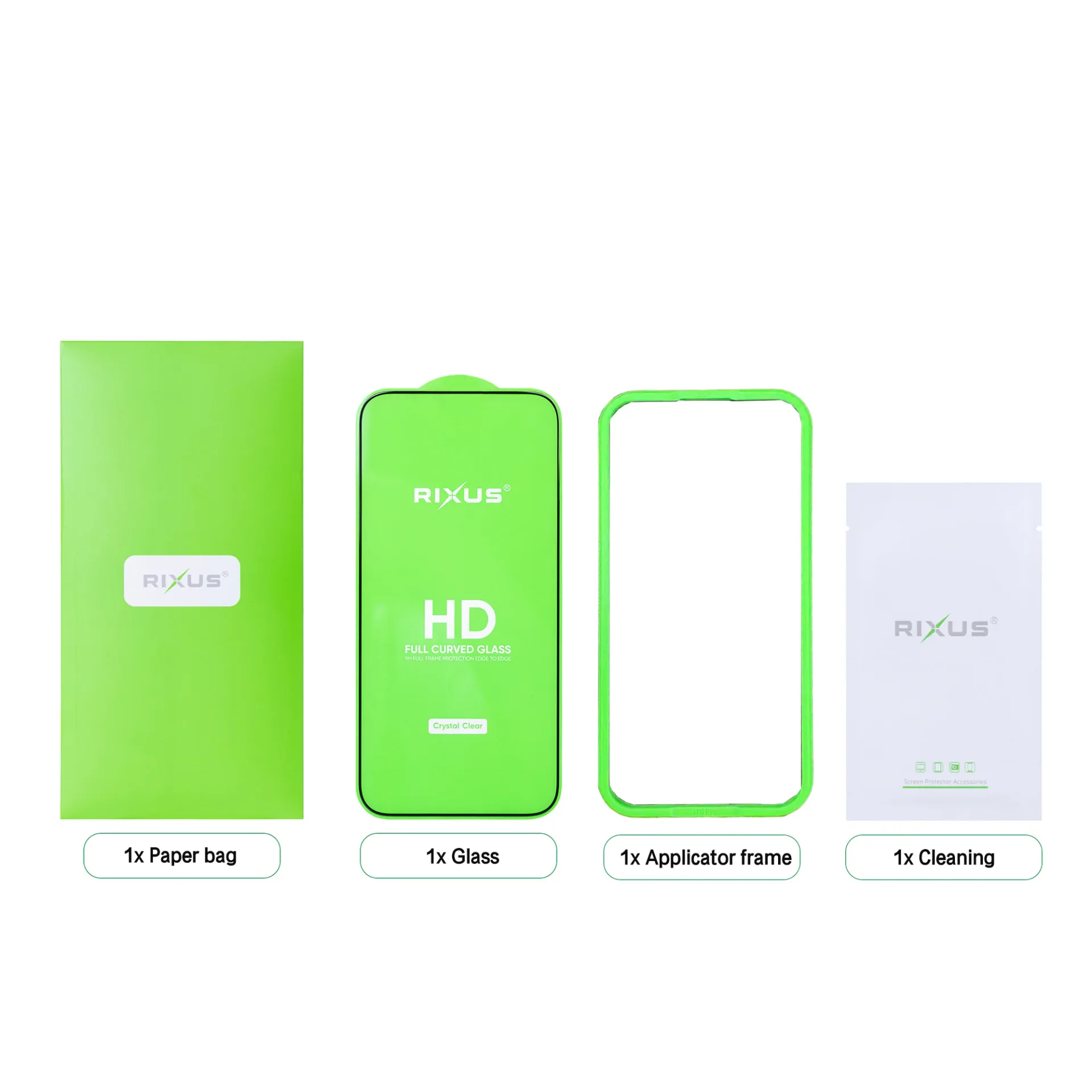 Rixus Clear HD Full Curved Edge Tempered Glass For Apple iPhone 17 Air