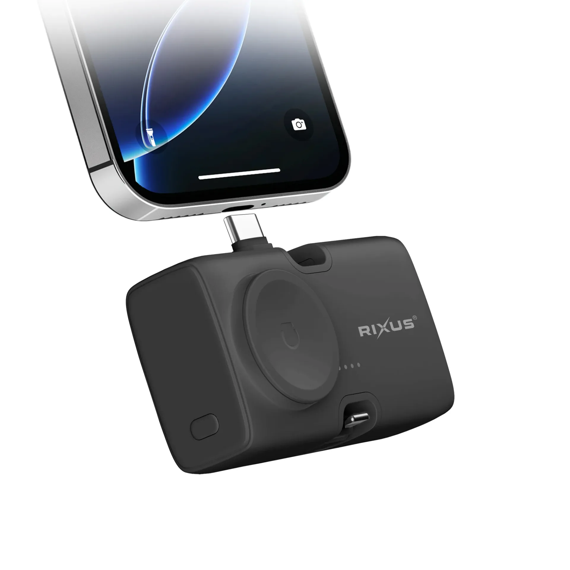 Rixus RXPB13B Mini Click-On 3 in 1 Powerbank 4500mAh Black
