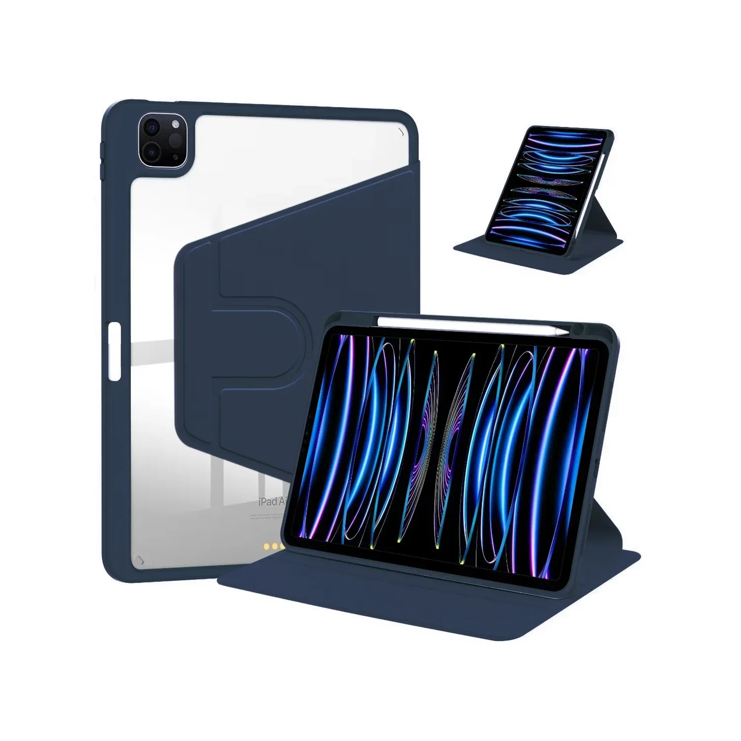 PU Leather Protective Case For Apple iPad Air 13 inch (2024) Dark Blue