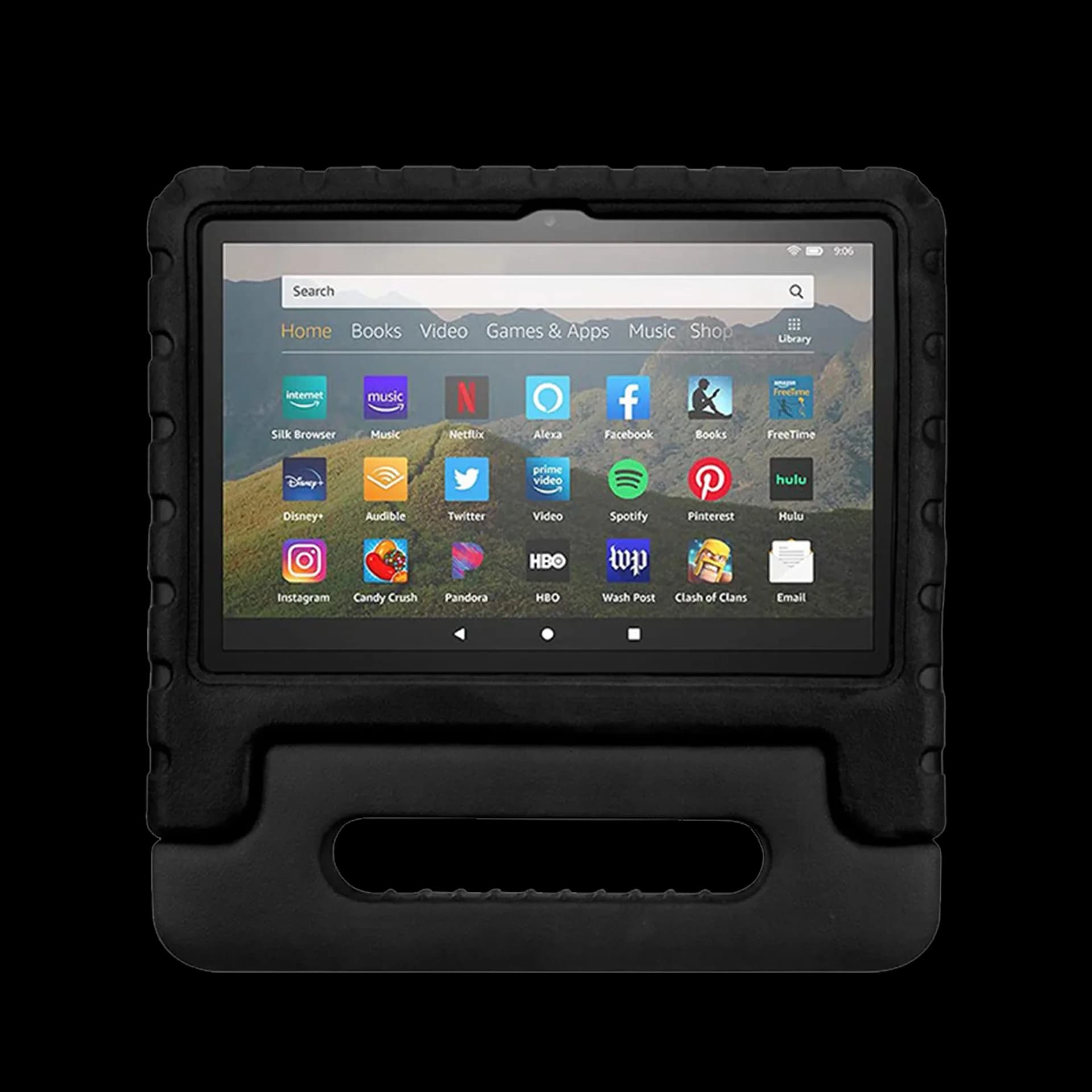 Rixus RXTC06 Tablet Kids Case For Apple iPad Air 1 9.7 inch, iPad 5, iPad 2 9.7 inch, iPad 6, iPad Pro 9.7 inch, iPad 7 Black