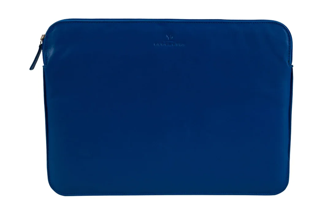 BLUCACTUS LS1004BL Leather Laptop Sleeve 14 inch Blue