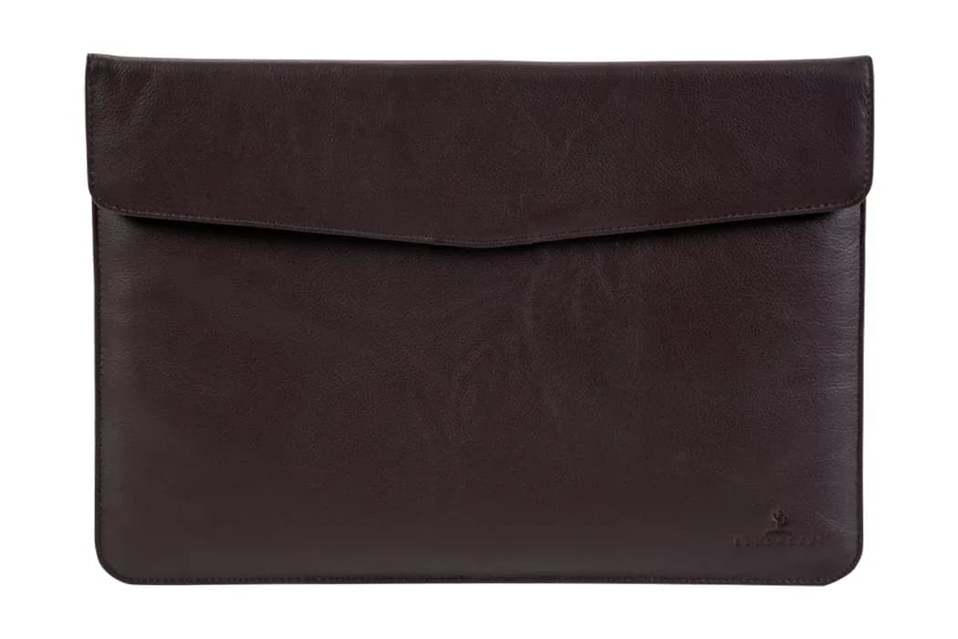 BLUCACTUS OF1002BR Leather Laptop Folder 14 inch Dark Brown