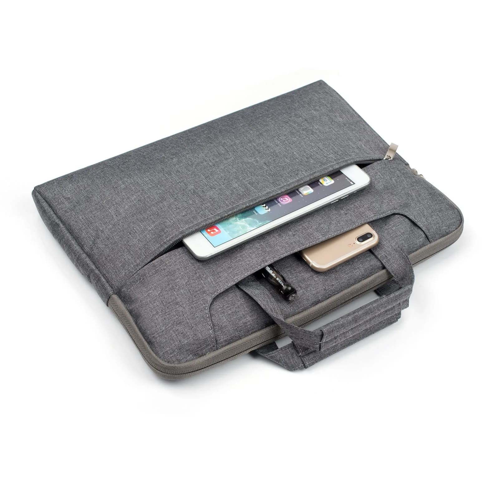 Laptop Sleeve Bag With Shoulder Strap 11, 12 inch Grey