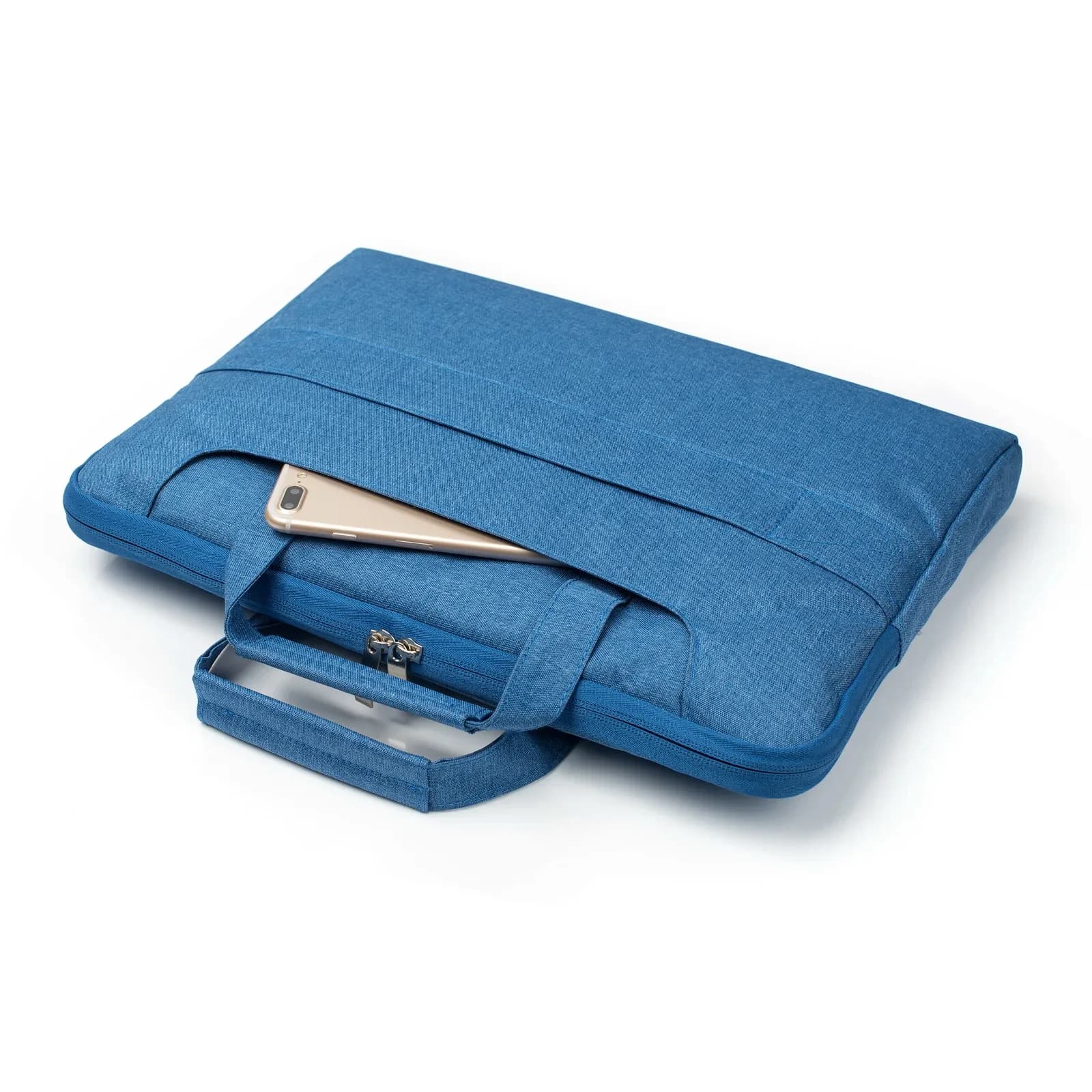 Laptop Sleeve Bag With Shoulder Strap 13, 14.2 inch Denim Blue