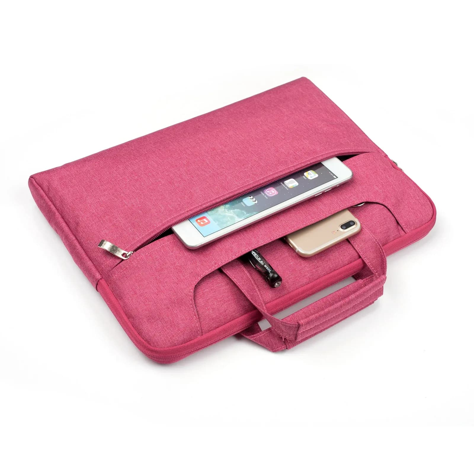 Laptop Sleeve Bag With Shoulder Strap 15, 16.2 inch Rose