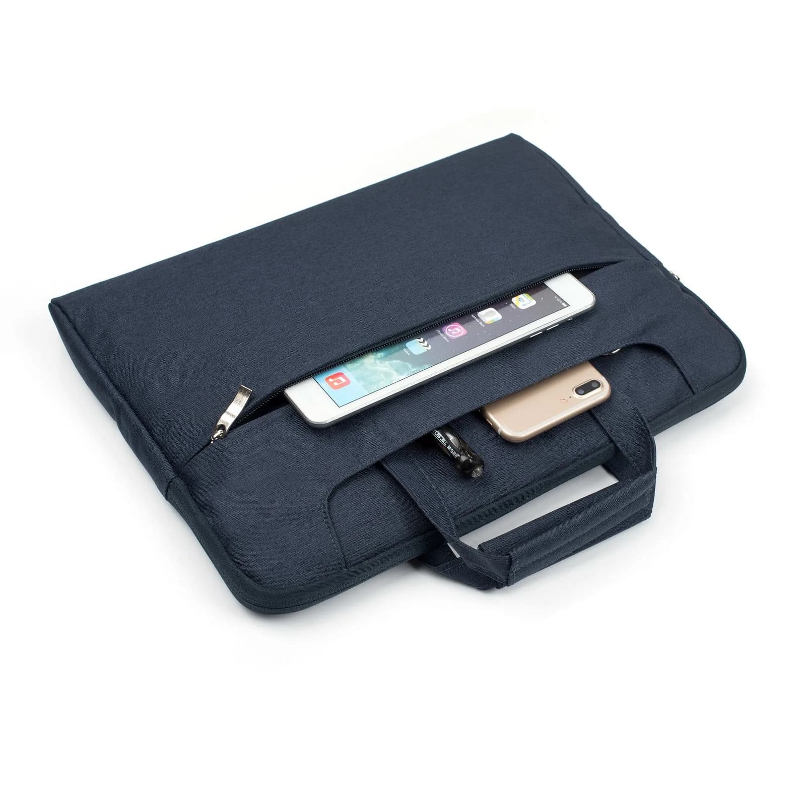 Laptop Sleeve Bag With Shoulder Strap 11, 12 inch Navy Blue