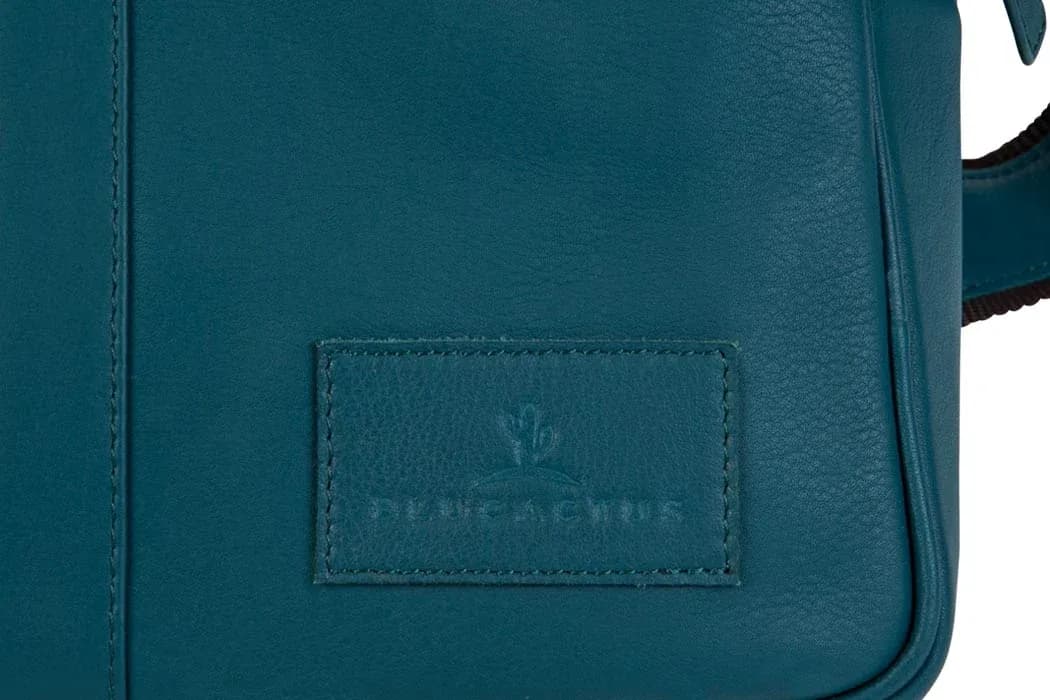 BLUCACTUS OB1002GR Leather Office Bag Green