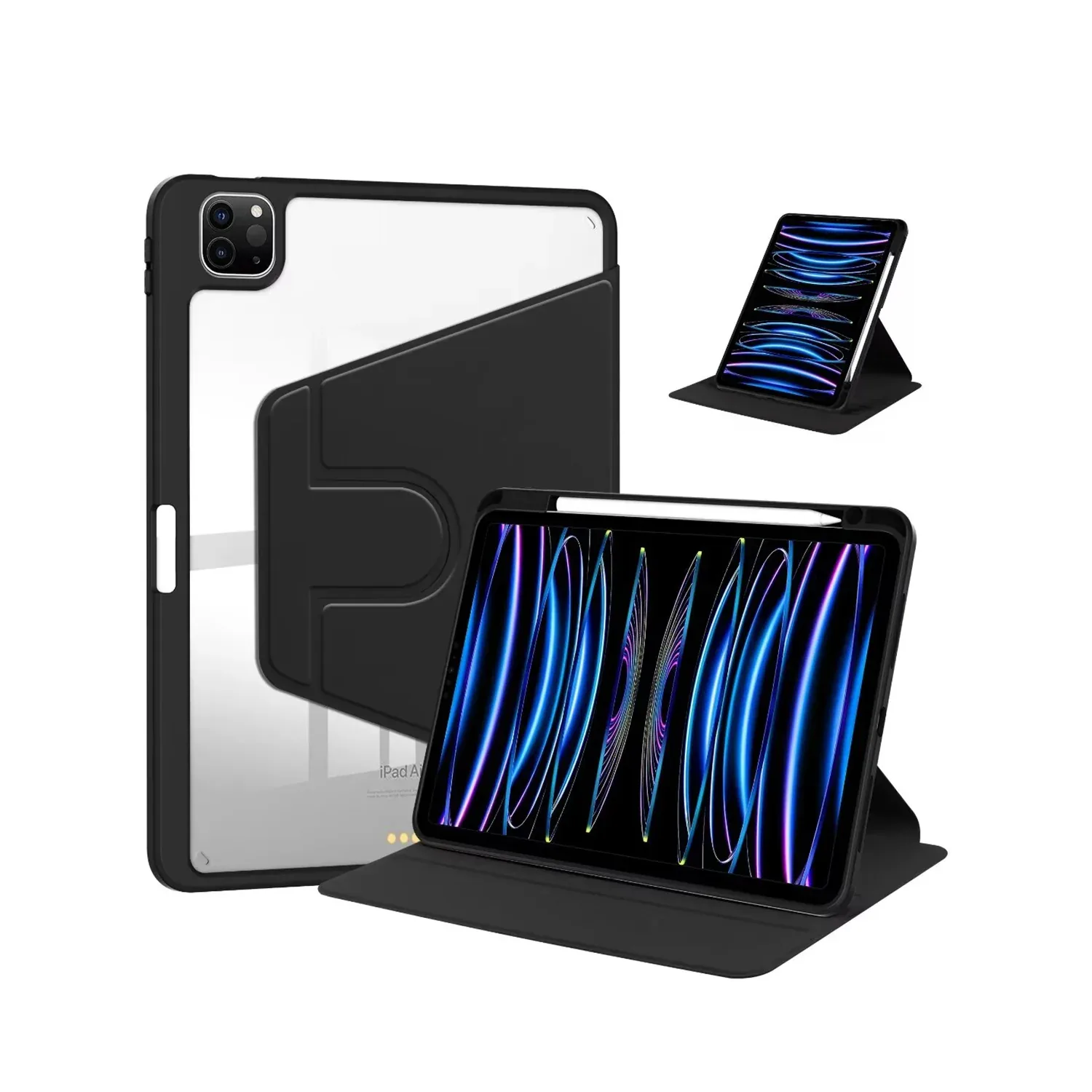 PU Leather Protective Case For Apple iPad Pro 13 inch (2024) Black