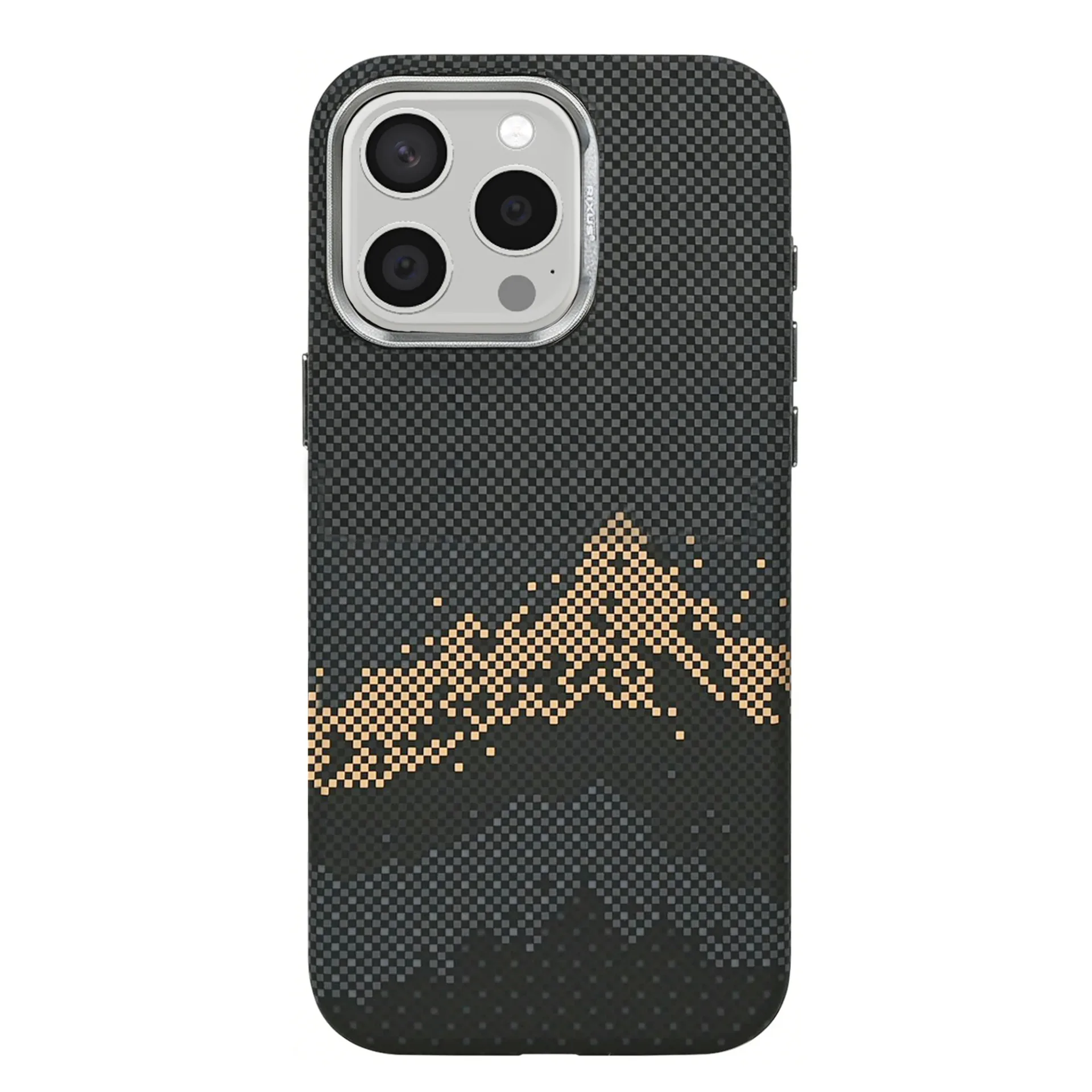Rixus Alpine Ultra-Slim Case With MagSafe Compatible RXD082 For Apple iPhone 15 Pro Max Mountain Black
