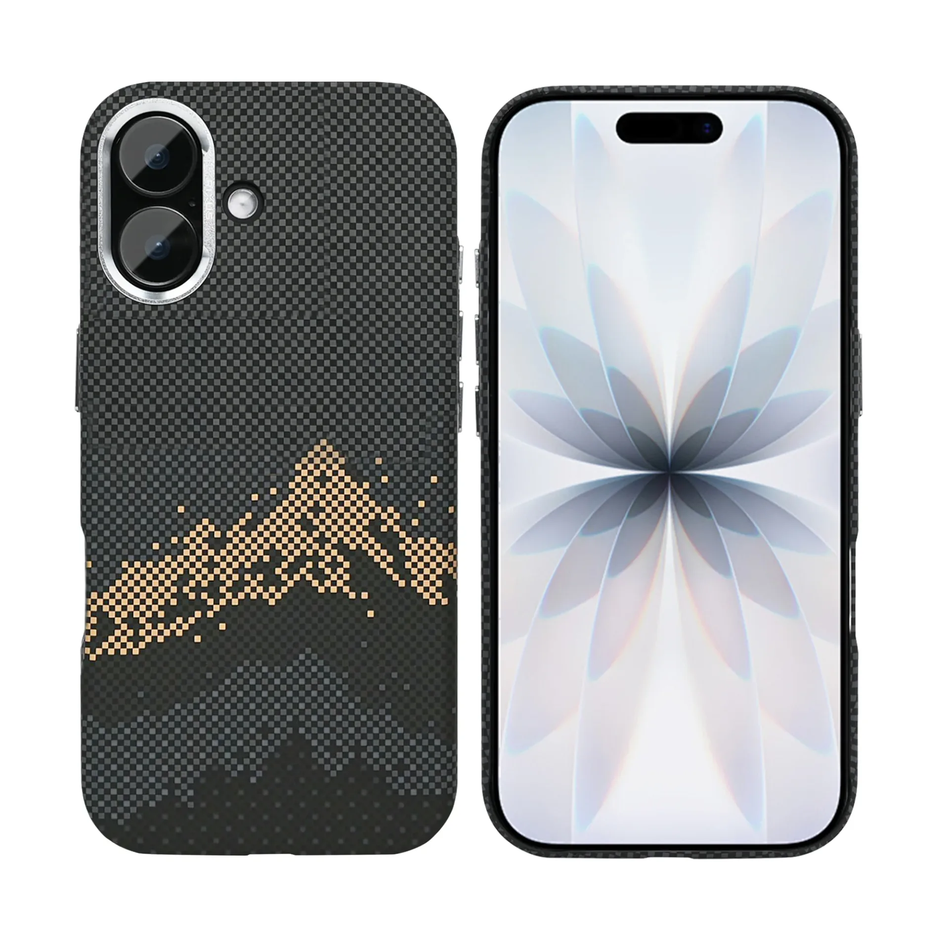 Rixus Alpine Ultra-Slim Case With MagSafe Compatible RXD082 For Apple iPhone 17 Mountain Black