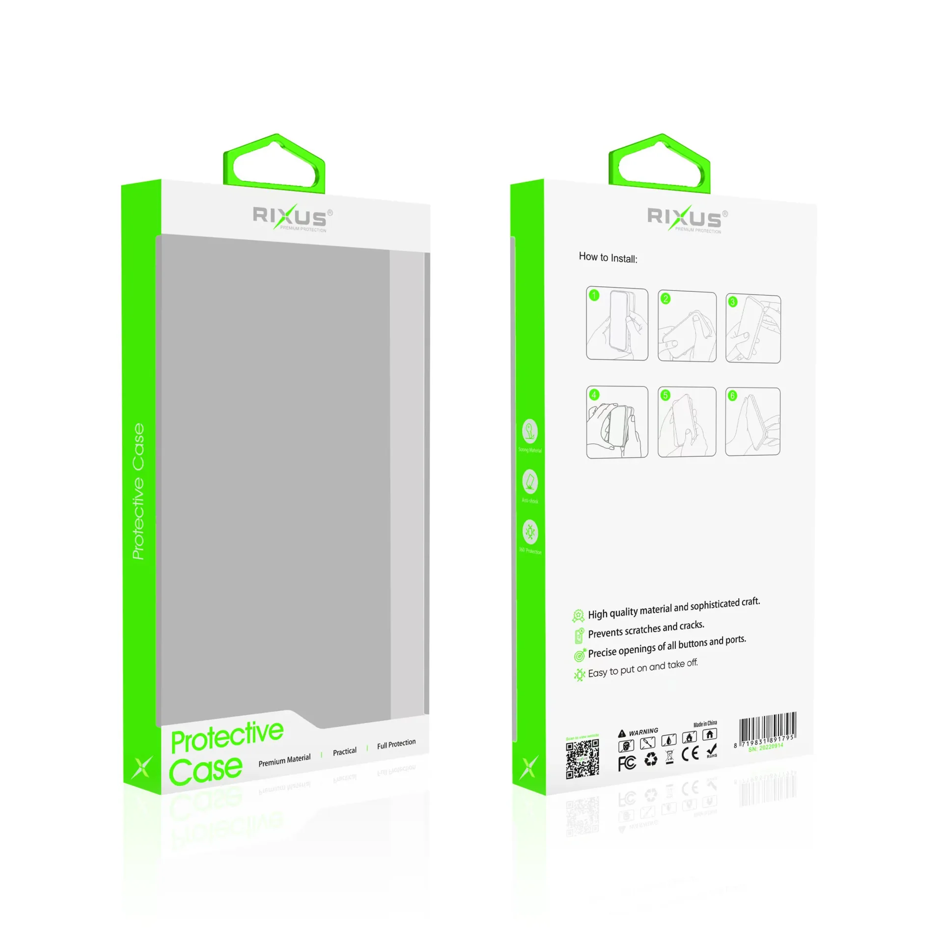 Rixus Anti Shock Case TPU With MagSafe Compatible For Apple iPhone 12, 12 Pro Transparent