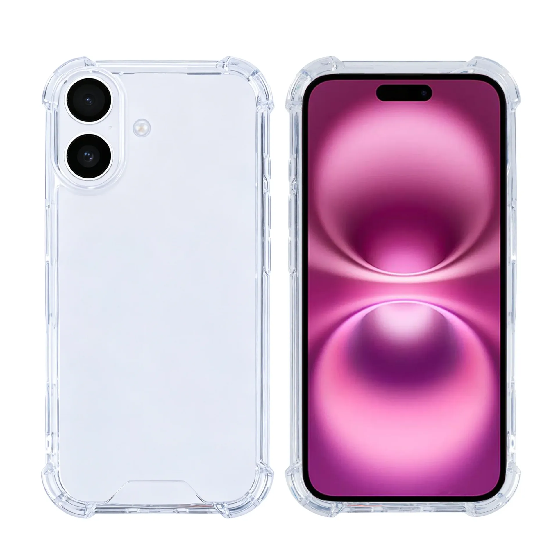 Rixus Anti-Burst Case For Apple iPhone 16 Plus Transparent