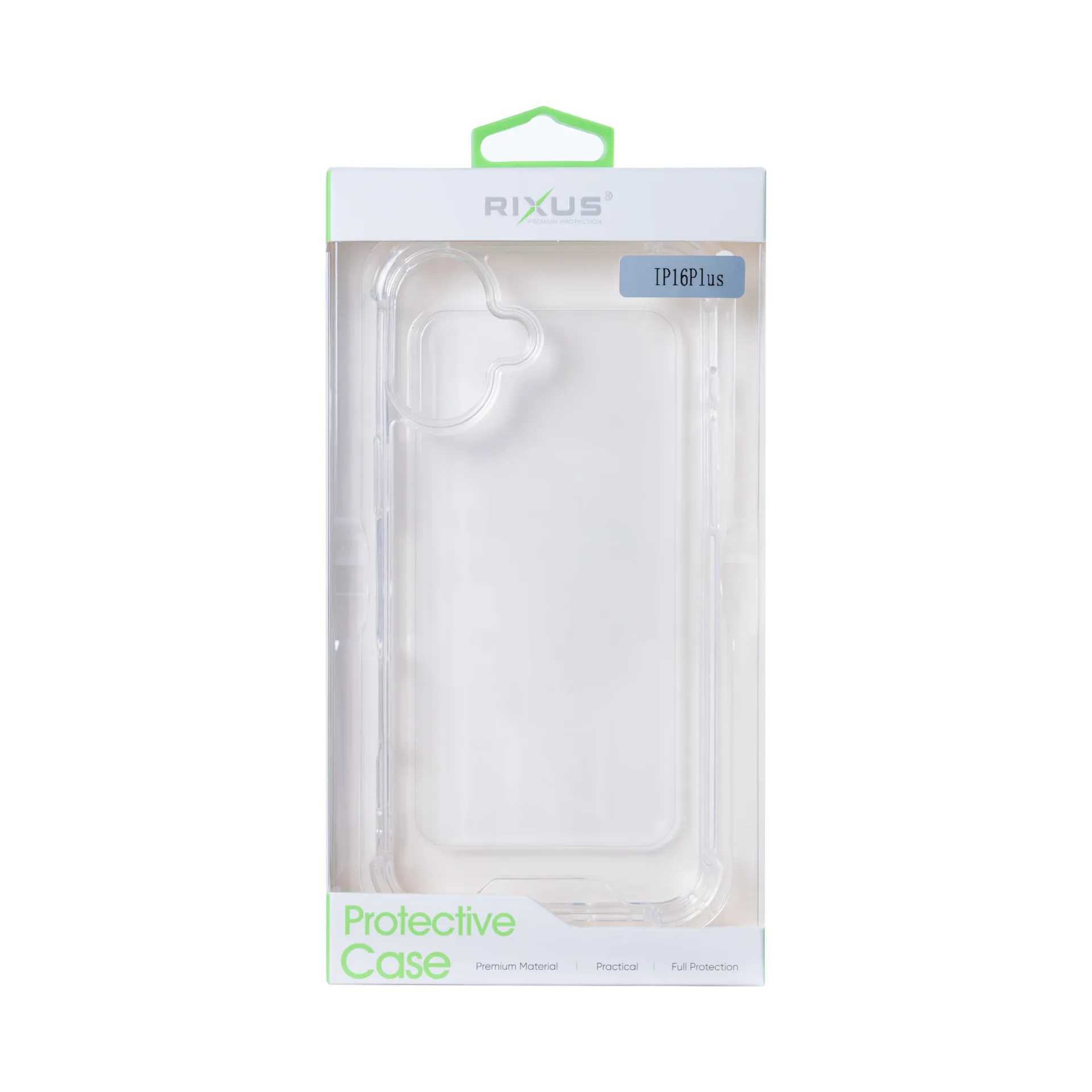 Rixus Anti-Burst Case For Apple iPhone 16 Plus Transparent