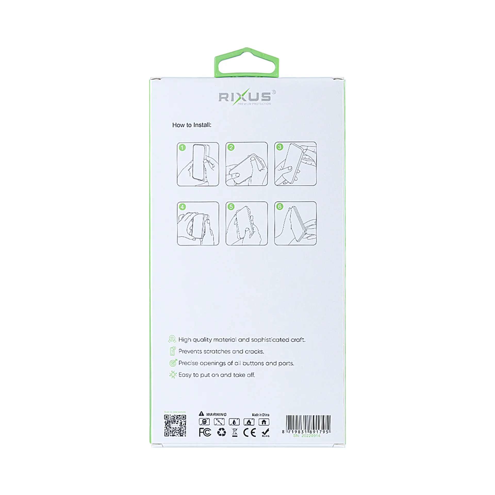 Rixus Anti-Burst Case For Apple iPhone 16 Plus Transparent