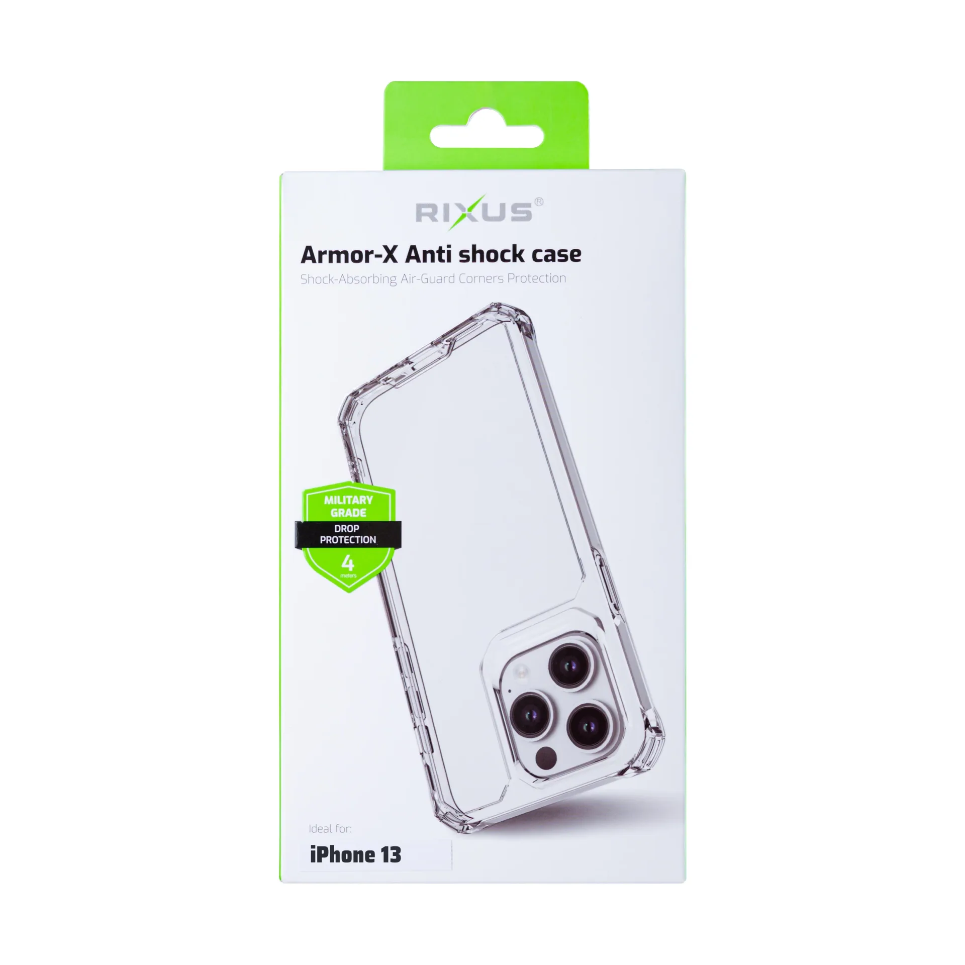 Rixus Armor-X Anti Shock Case For Apple iPhone 13 Transparent