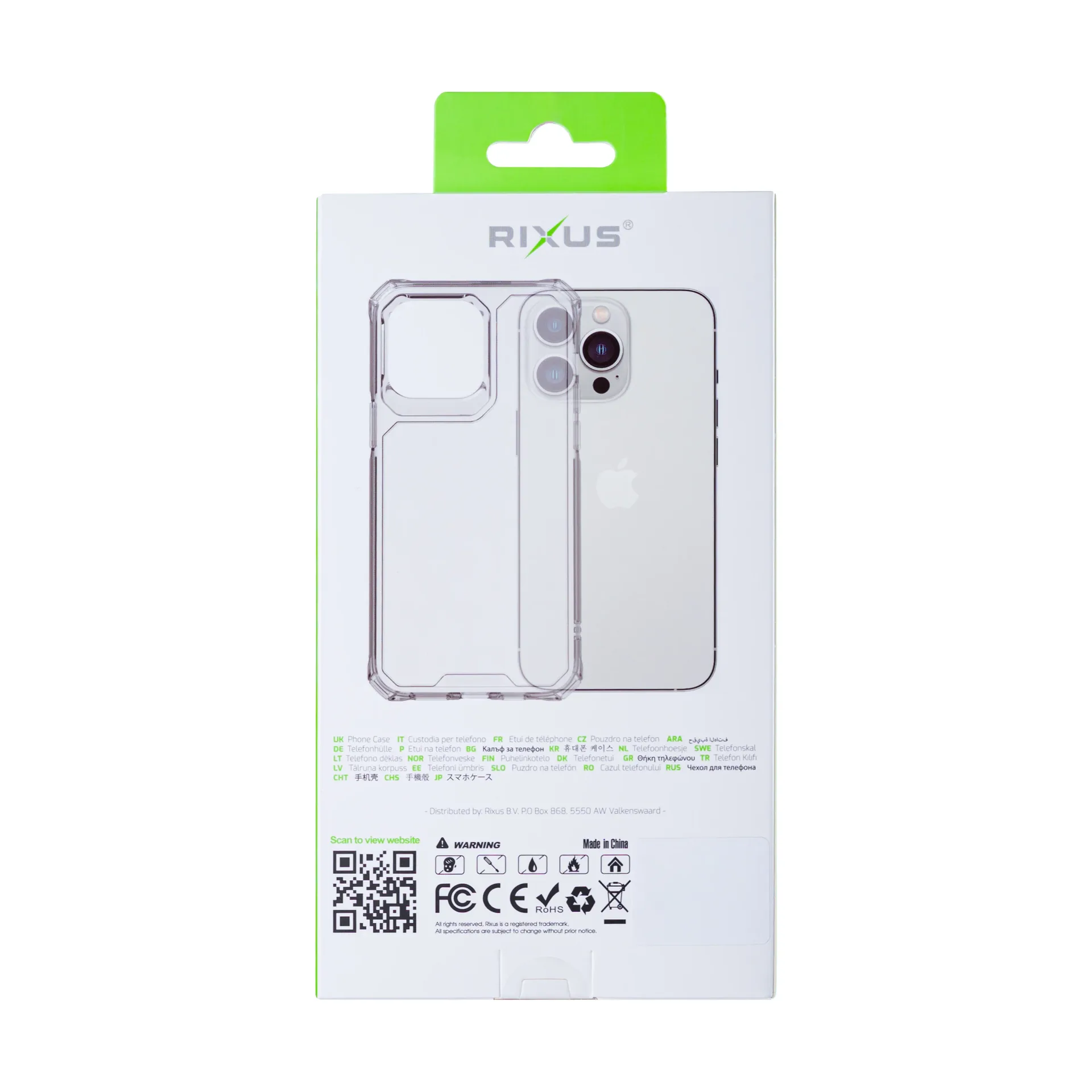 Rixus Armor-X Anti Shock Case For Apple iPhone 15 Pro Max Transparent