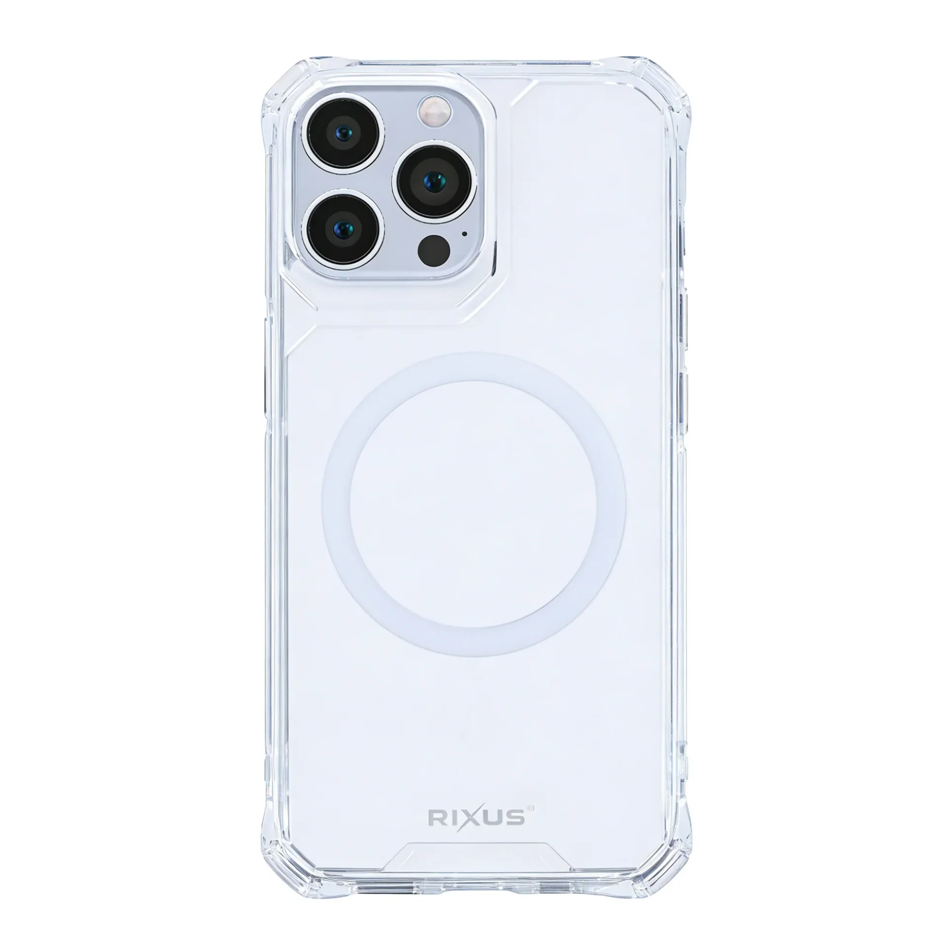 Rixus Armor-X Anti Shock Case With MagSafe Compatible For Apple iPhone 14 Pro Transparent