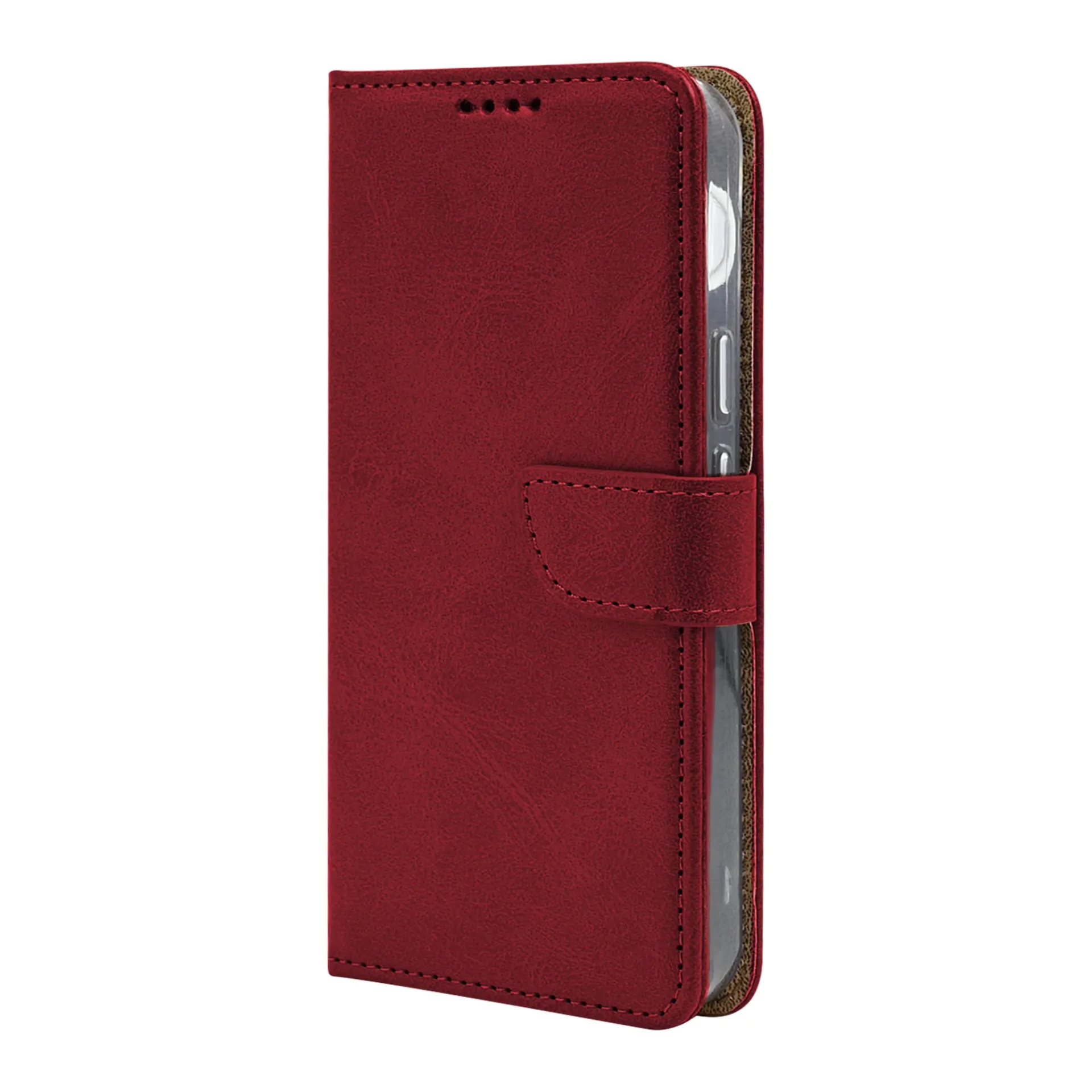 Rixus Bookcase For Google Pixel 11 Pro XL Dark Red