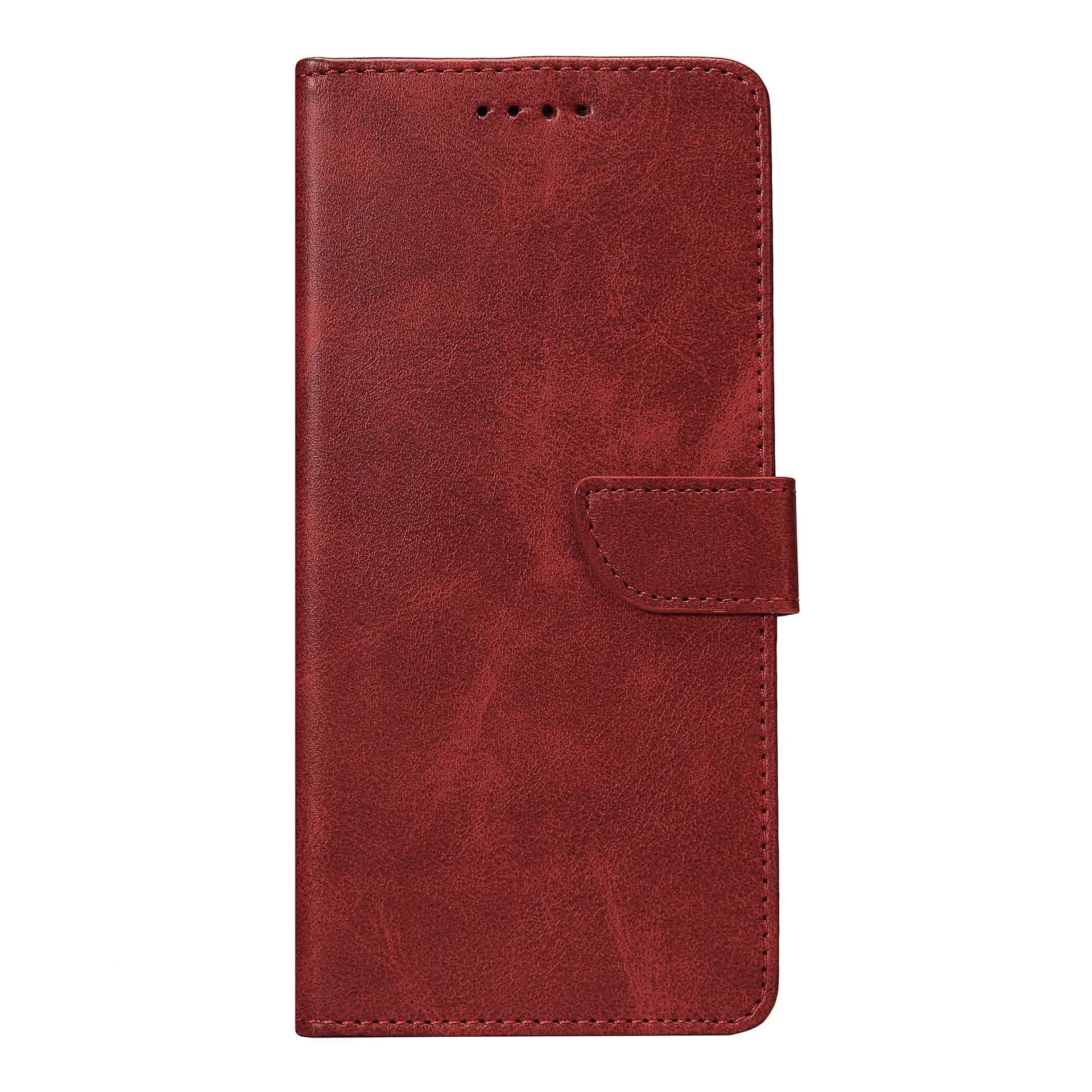 Rixus Bookcase For Samsung Galaxy A14 5G Dark Red
