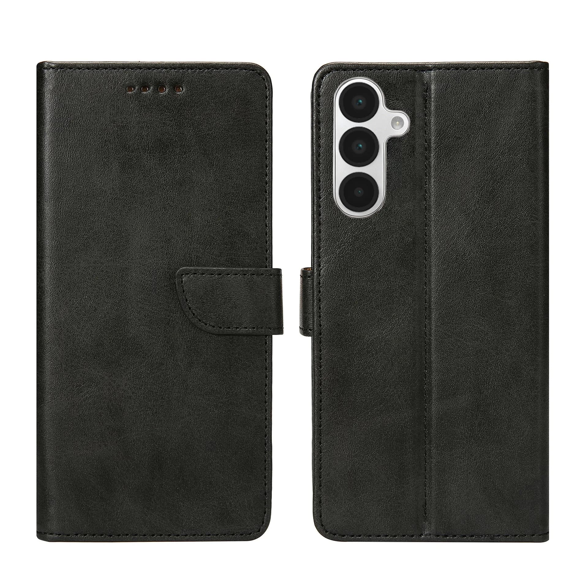 Rixus Bookcase For Samsung Galaxy A16 4G, 5G Black
