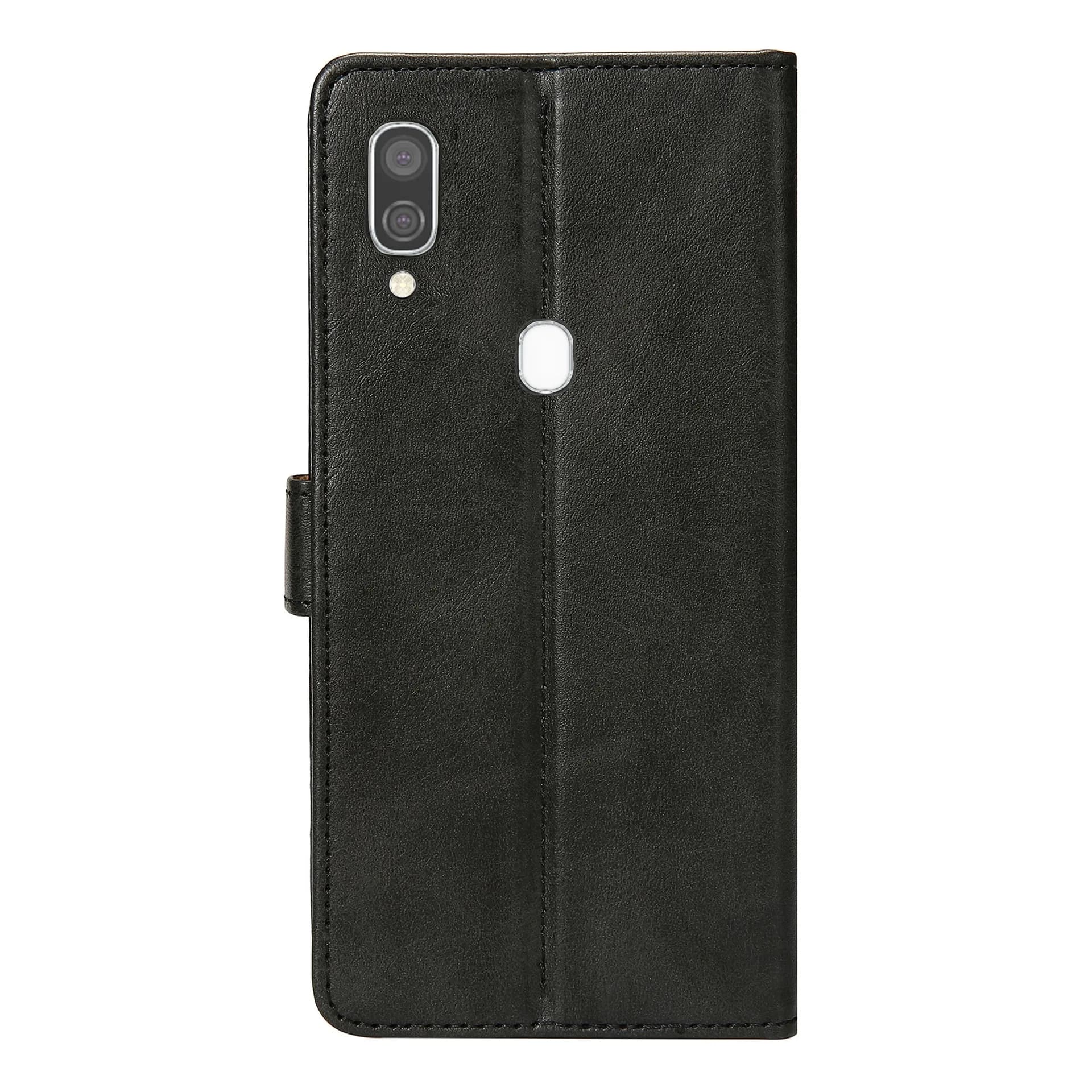 Rixus Bookcase For Samsung Galaxy A40 Black