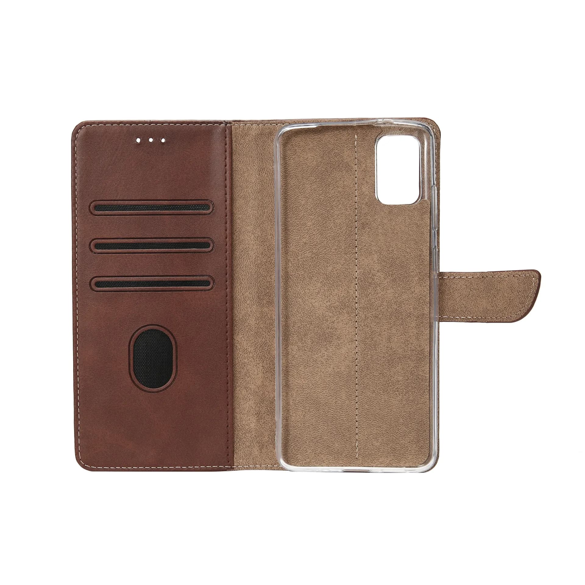 Rixus Bookcase For Samsung Galaxy A41 Brown