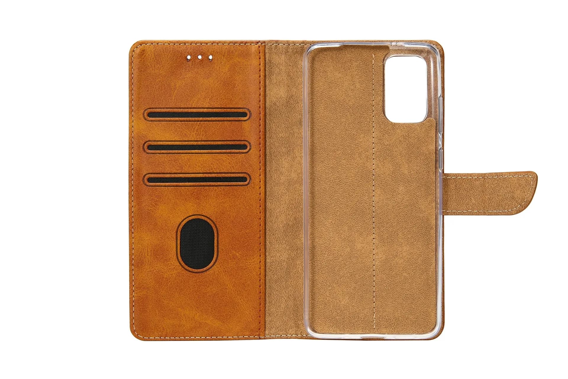 Rixus Bookcase For Samsung Galaxy A53 5G Light Brown