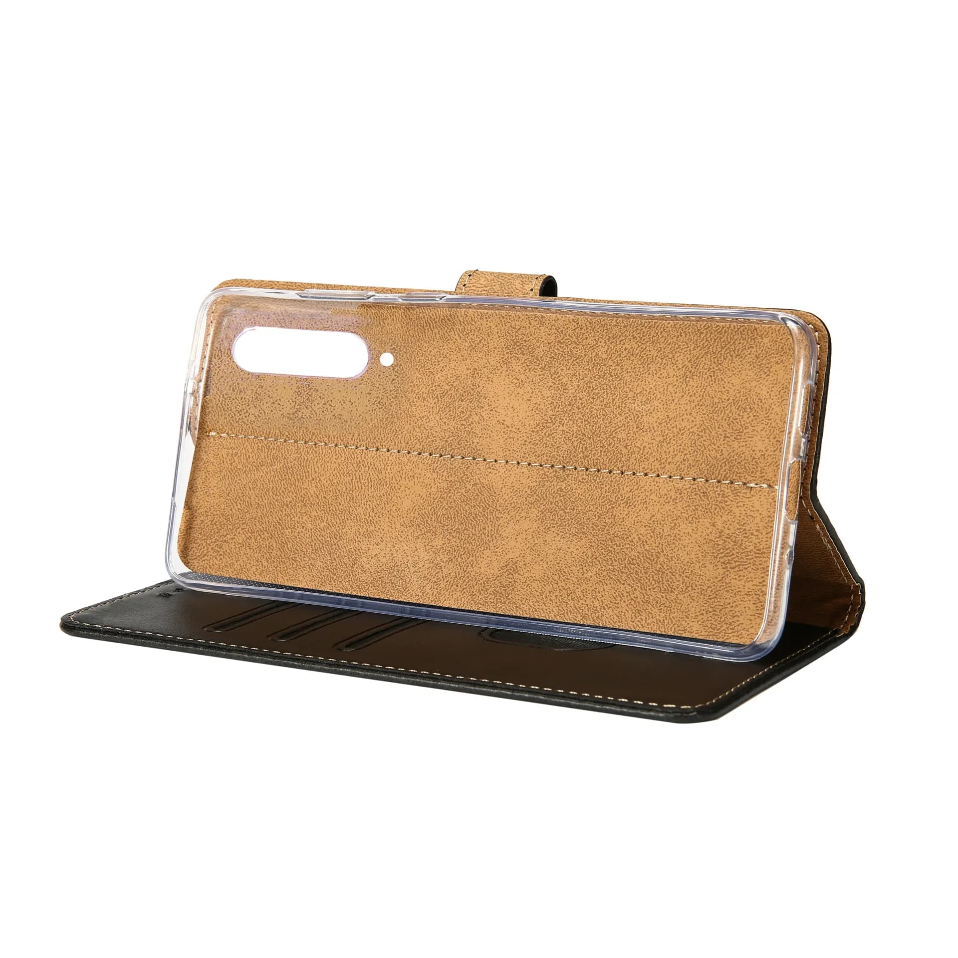 Rixus Bookcase For Samsung Galaxy A7 (2018) Black