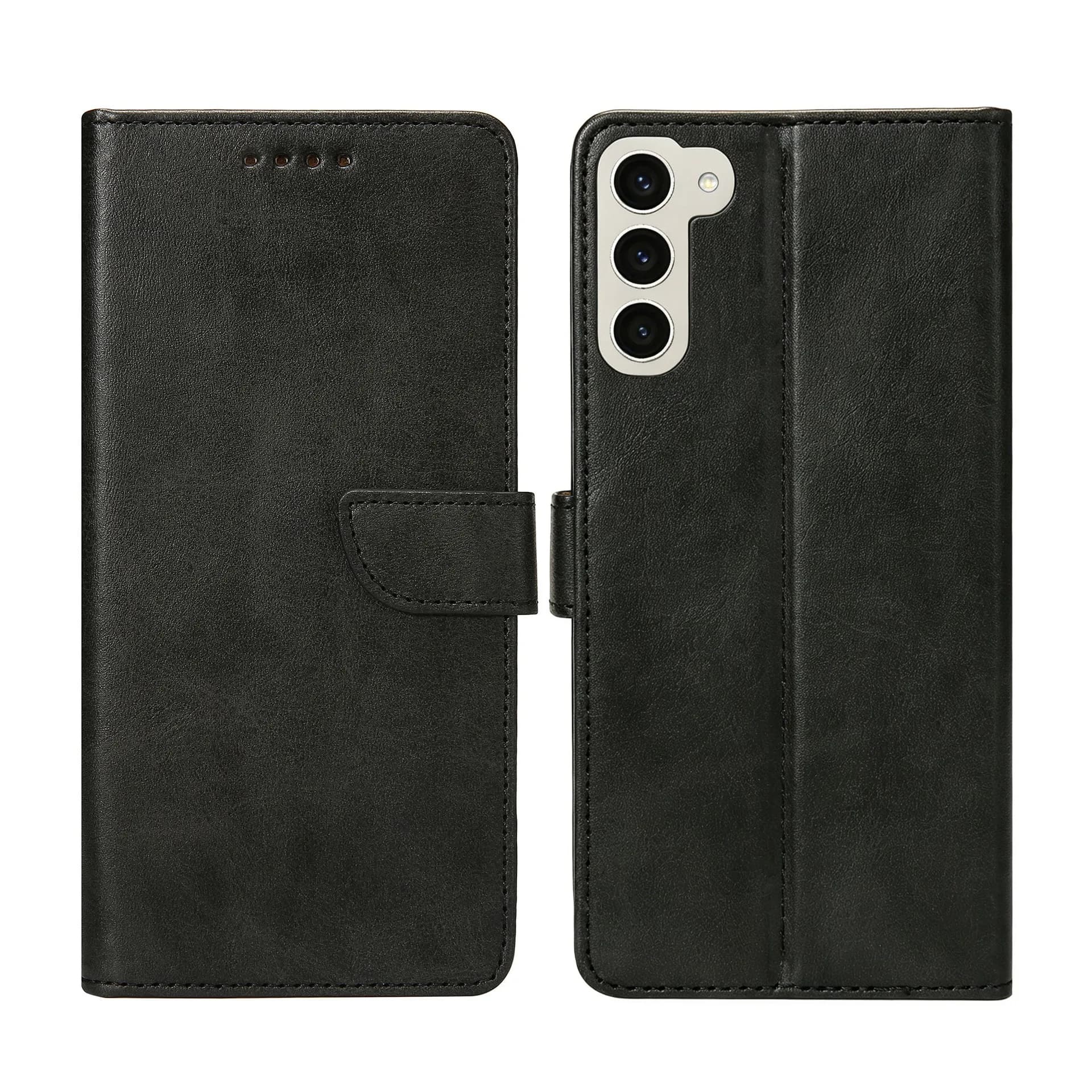 Rixus Bookcase For Samsung Galaxy S23 Black