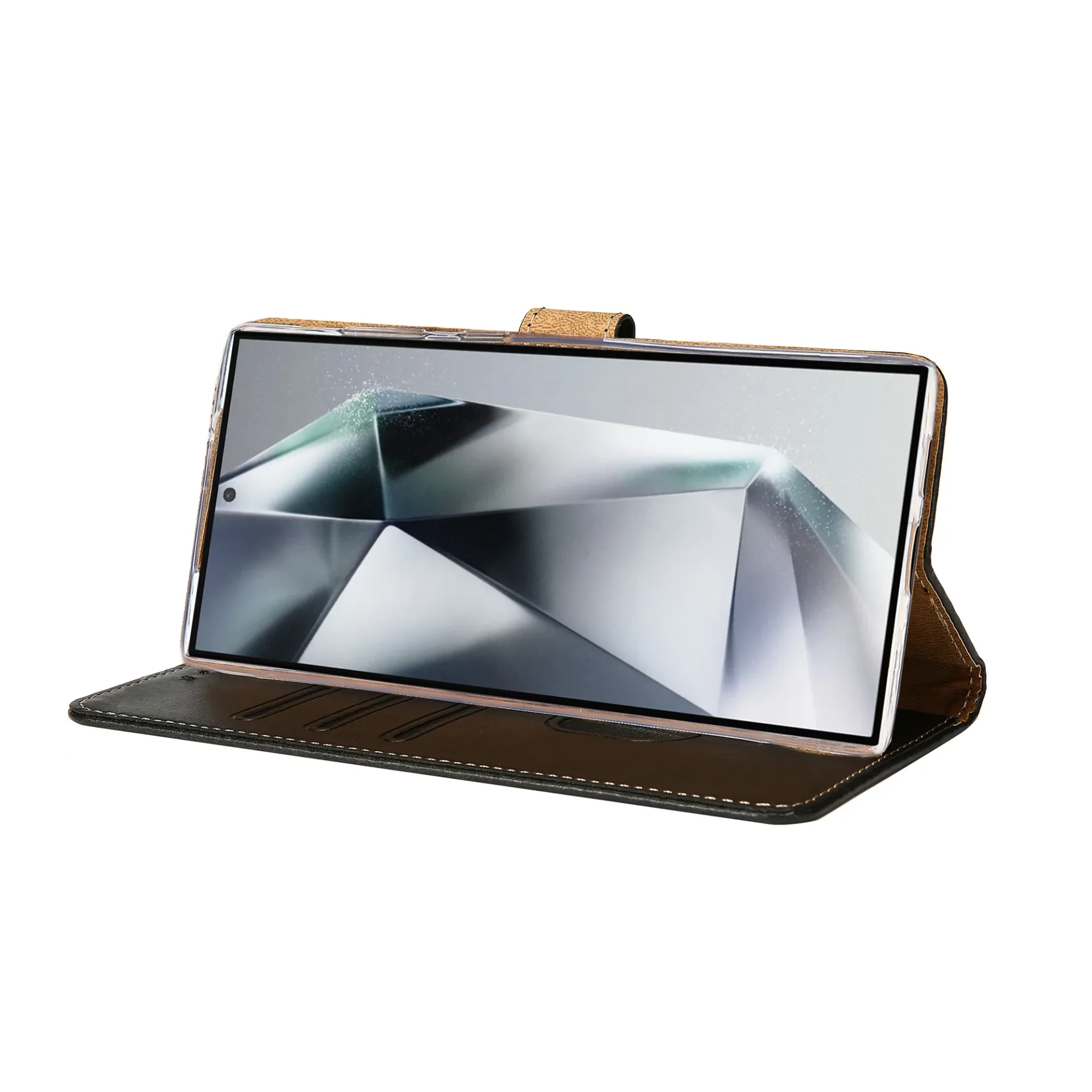 Rixus Bookcase For Samsung Galaxy S24 Ultra 5G Black