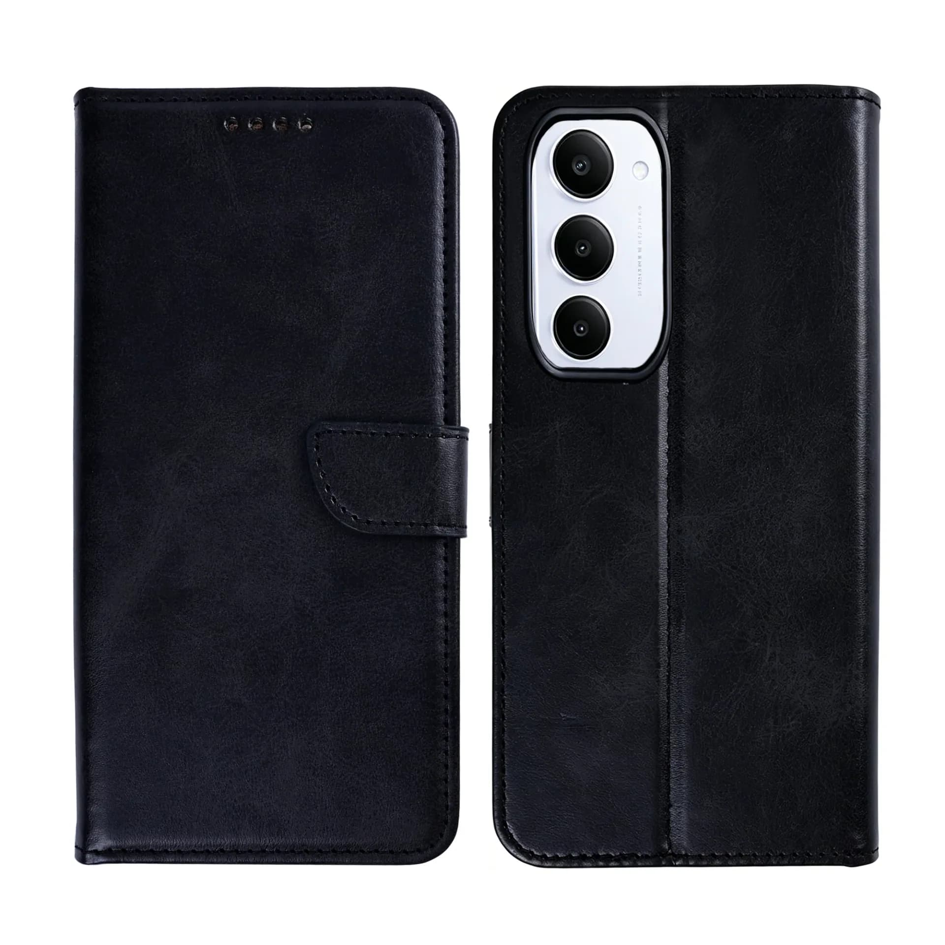 Rixus Bookcase For Xiaomi Redmi 15 Black