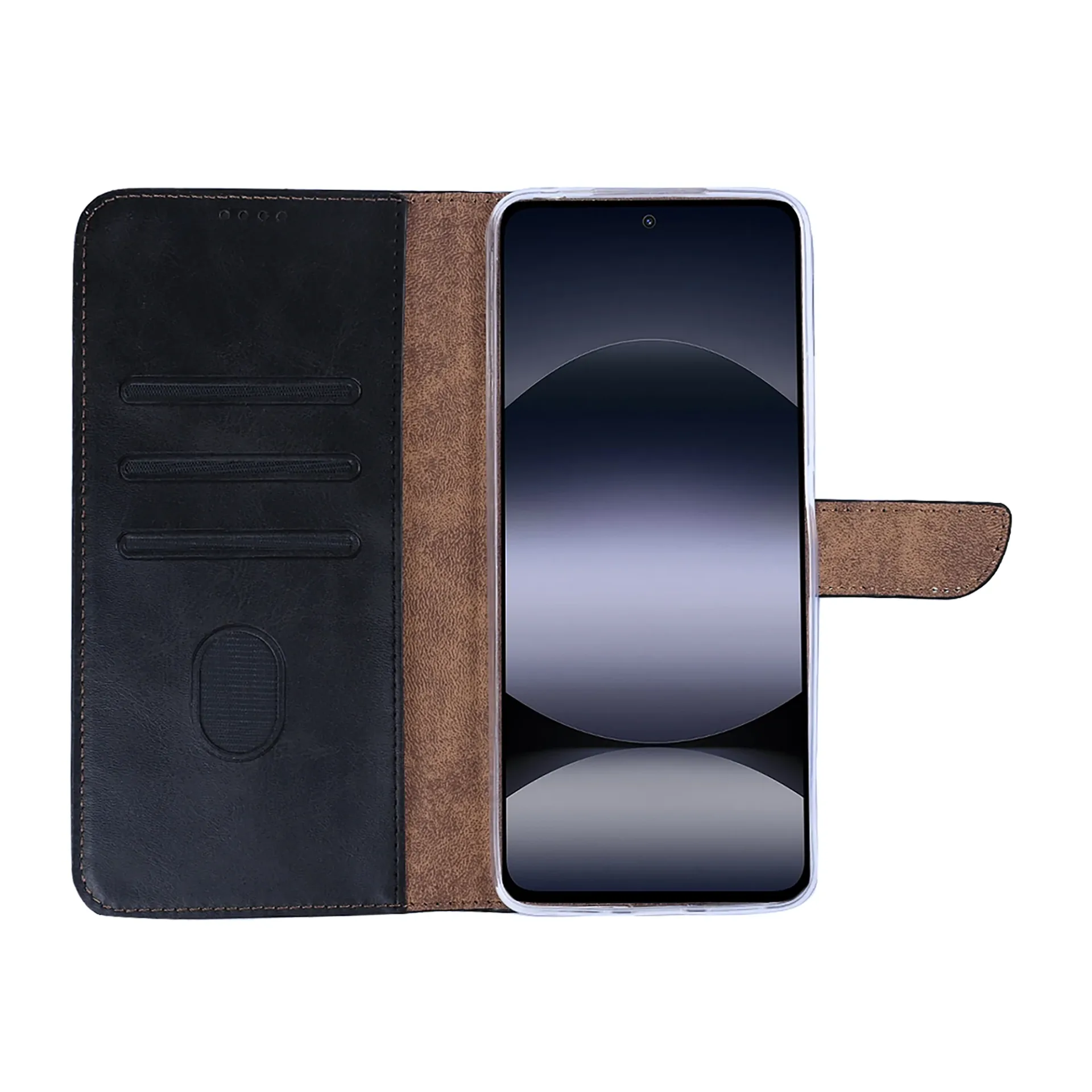 Rixus Bookcase For Xiaomi Redmi Note 14 4G Black