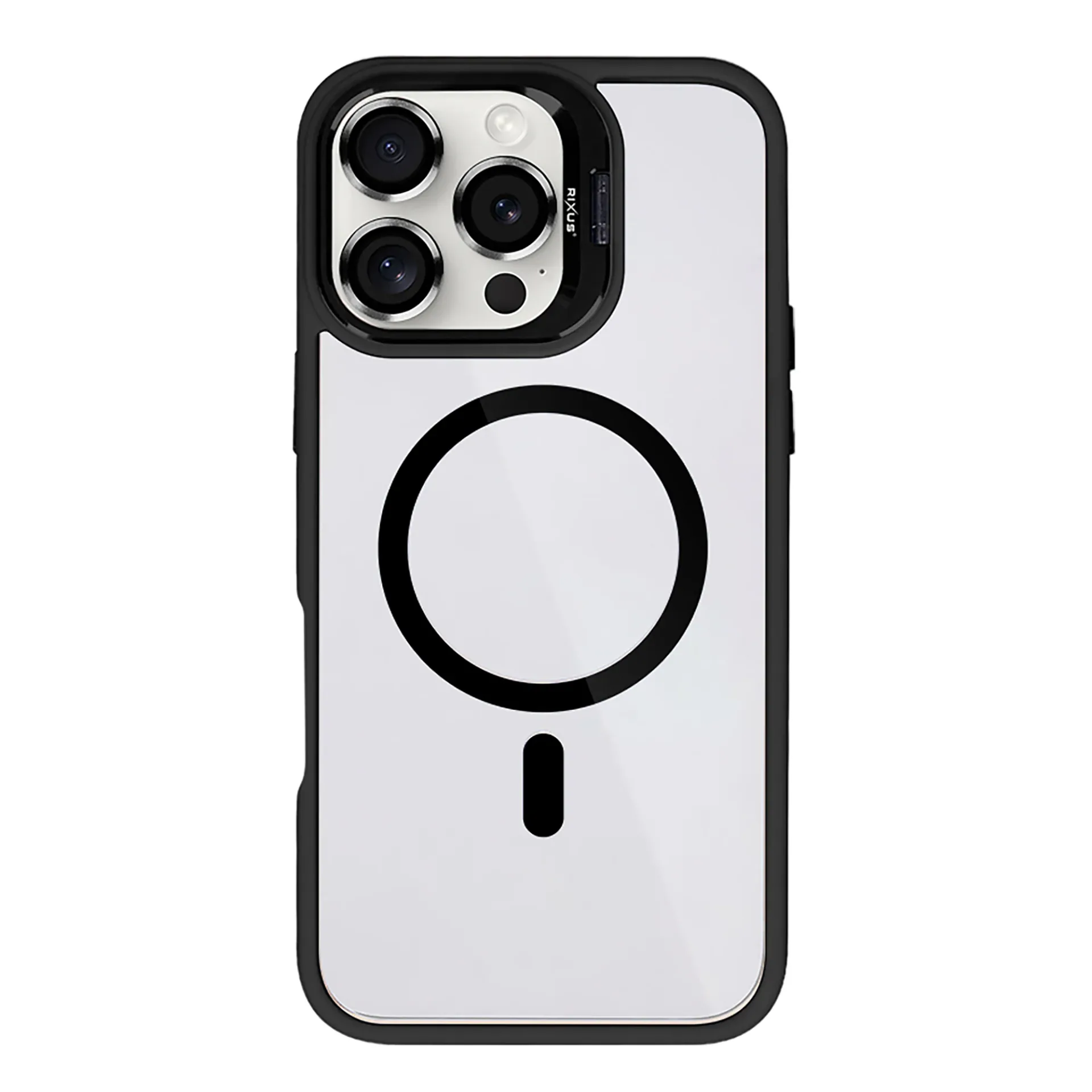 Rixus Classic 03 Case With MagSafe Compatible For Apple iPhone 16 Pro Max Black