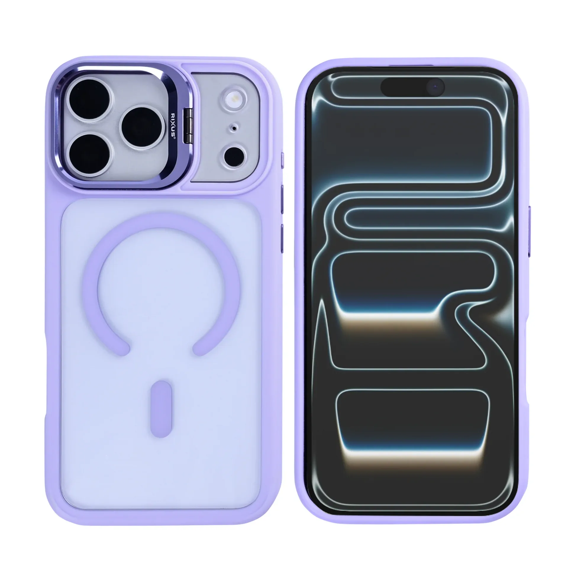 Rixus Classic 03 Case With MagSafe Compatible For Apple iPhone 17 Pro, 18 Pro Light Purple