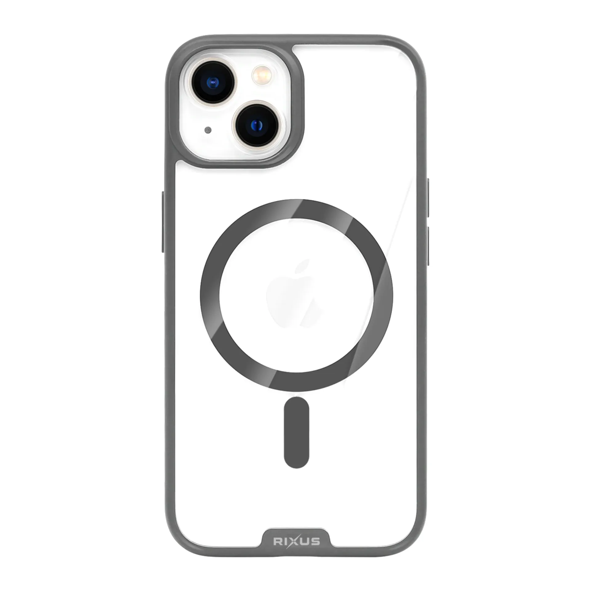 Rixus Crystal Amber Case For Apple iPhone 13 Grey