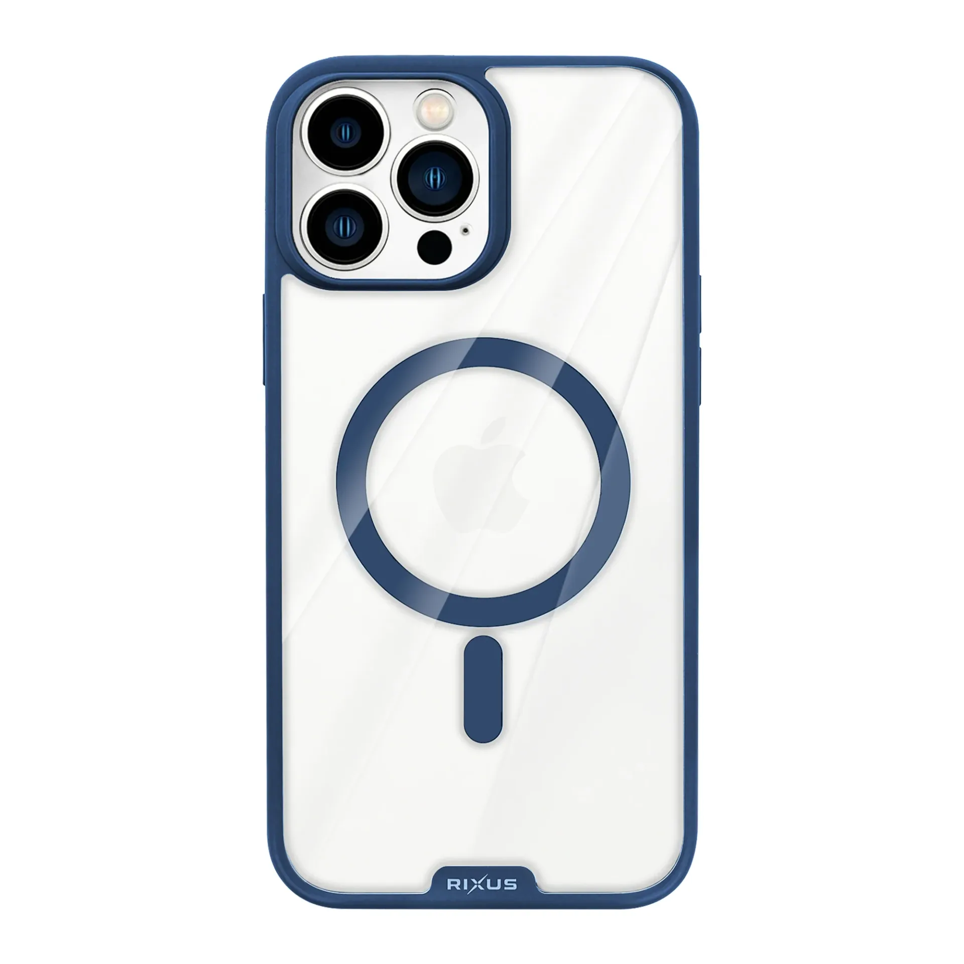Rixus Crystal Amber Case For Apple iPhone 13 Pro Max Blue