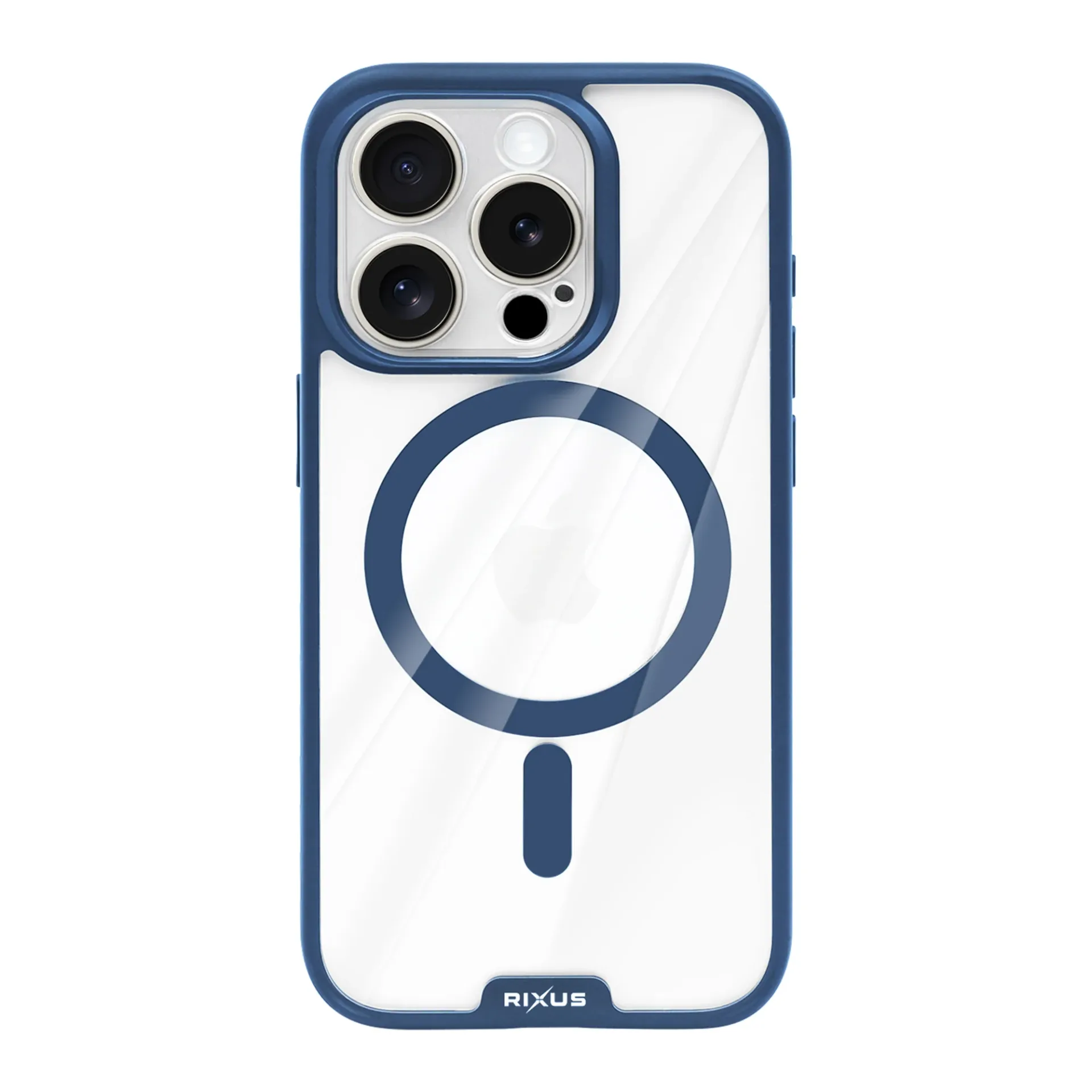 Rixus Crystal Amber Case For Apple iPhone 14 Pro Max Blue