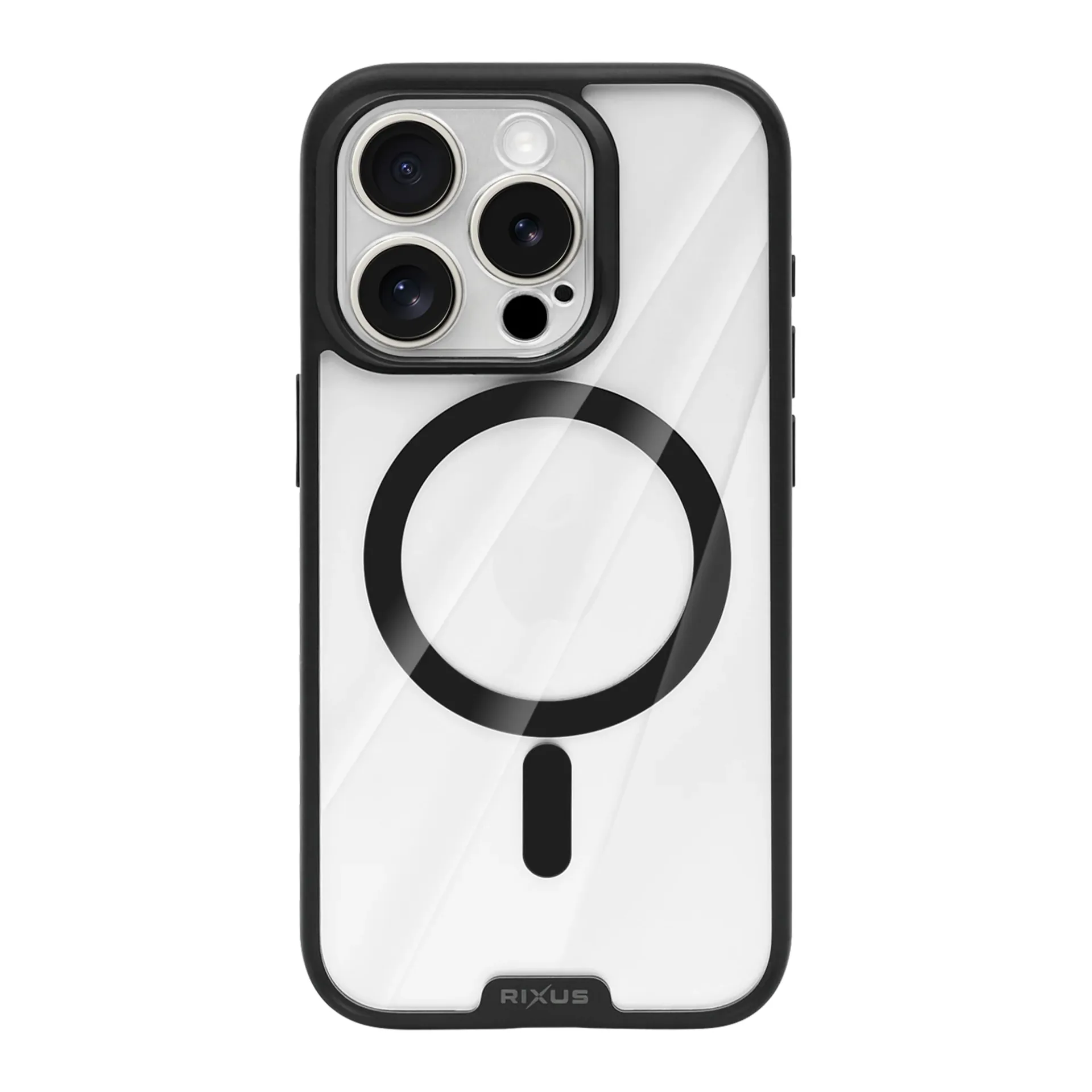 Rixus Crystal Amber Case For Apple iPhone 15 Pro Max Black