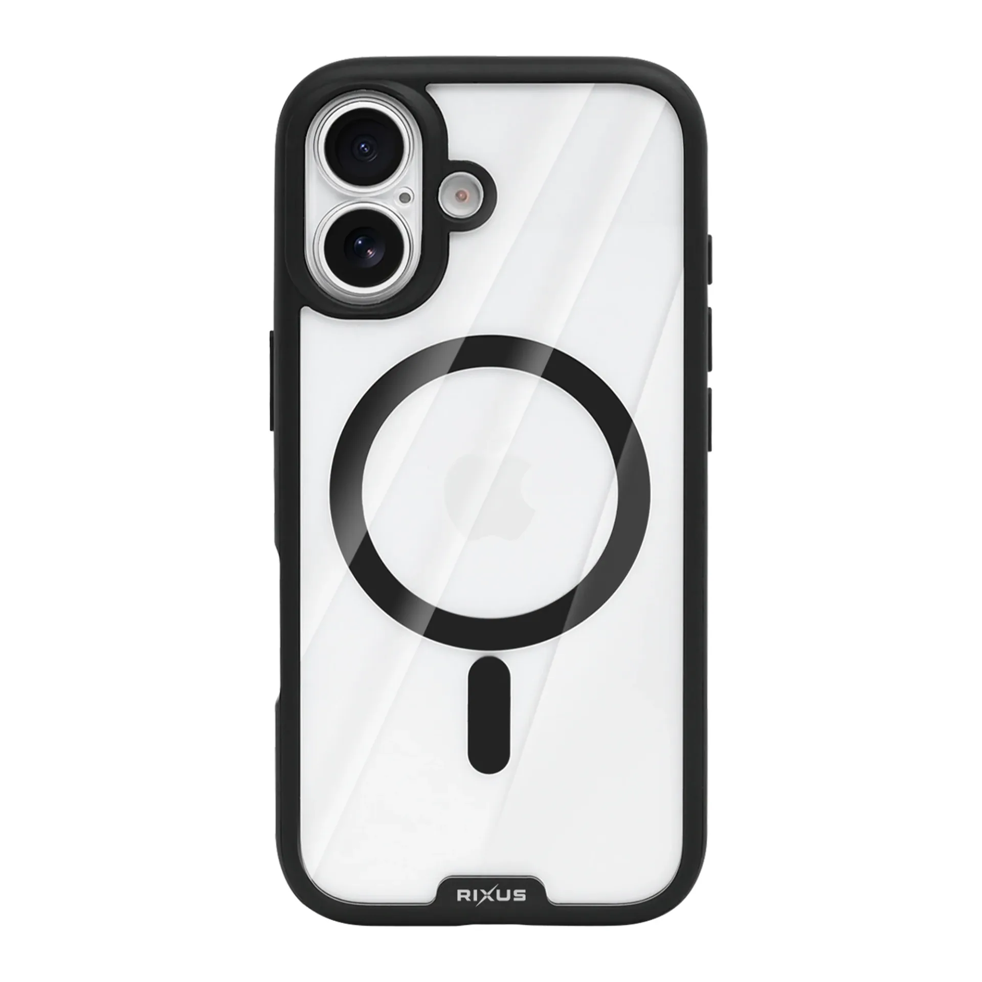 Rixus Crystal Amber Case For Apple iPhone 16 Black