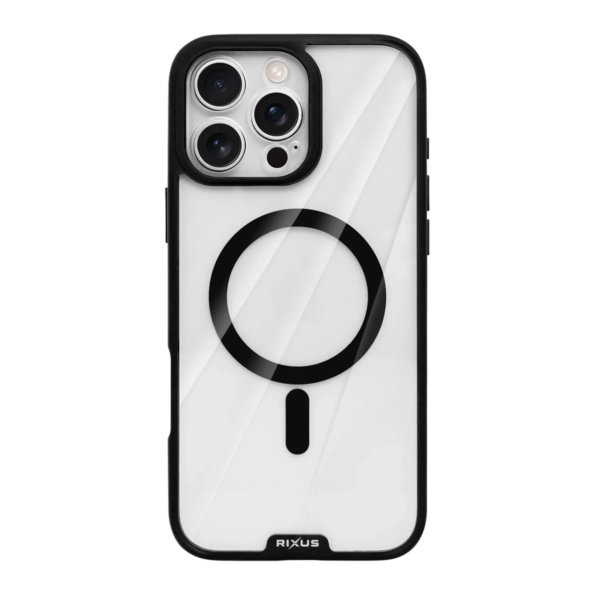 Rixus Crystal Amber Case For Apple iPhone 16 Pro Max Black