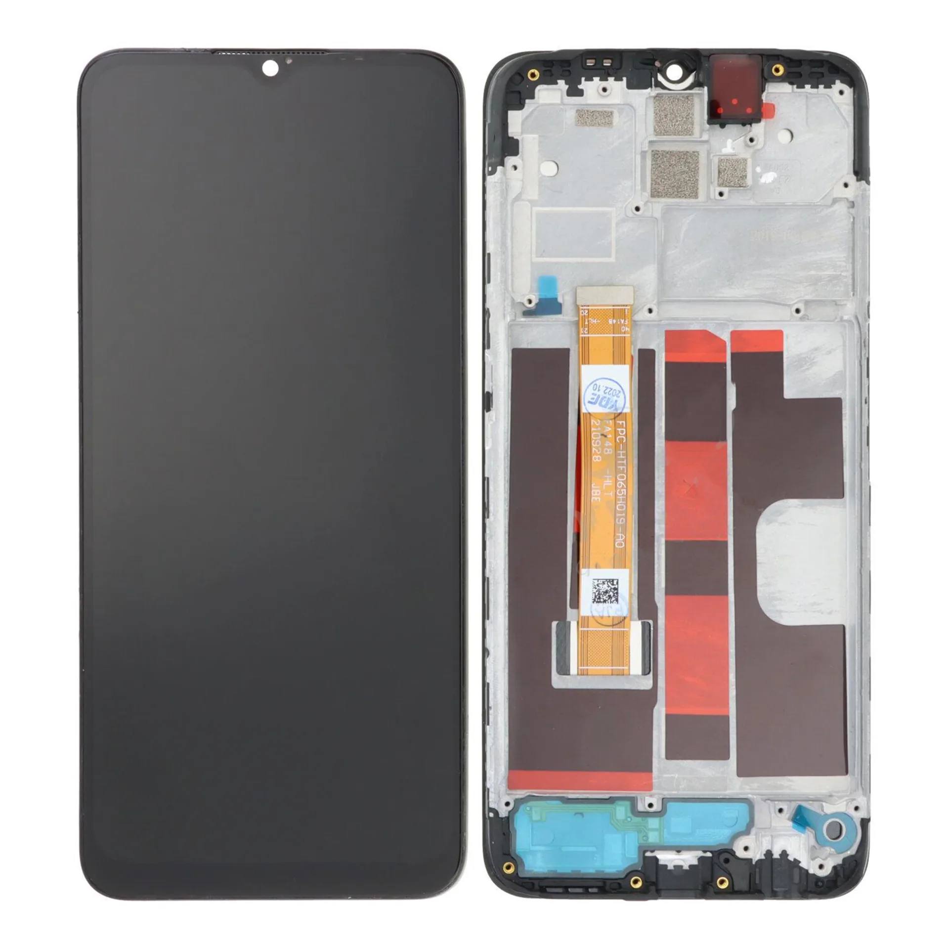 Oppo A9 (2020) Display And Digitizer With Frame Black OEM