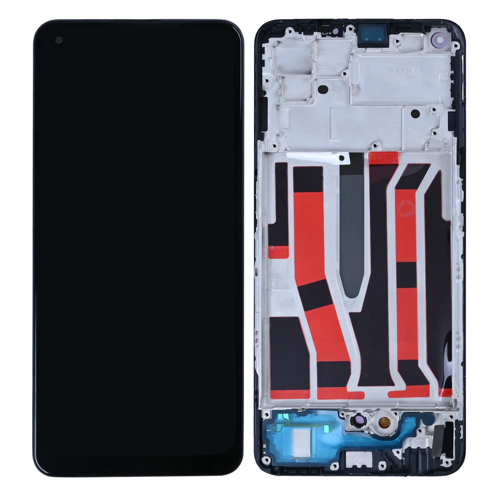 Oppo A94 5G Display And Digitizer With Frame Fluid Black OEM
