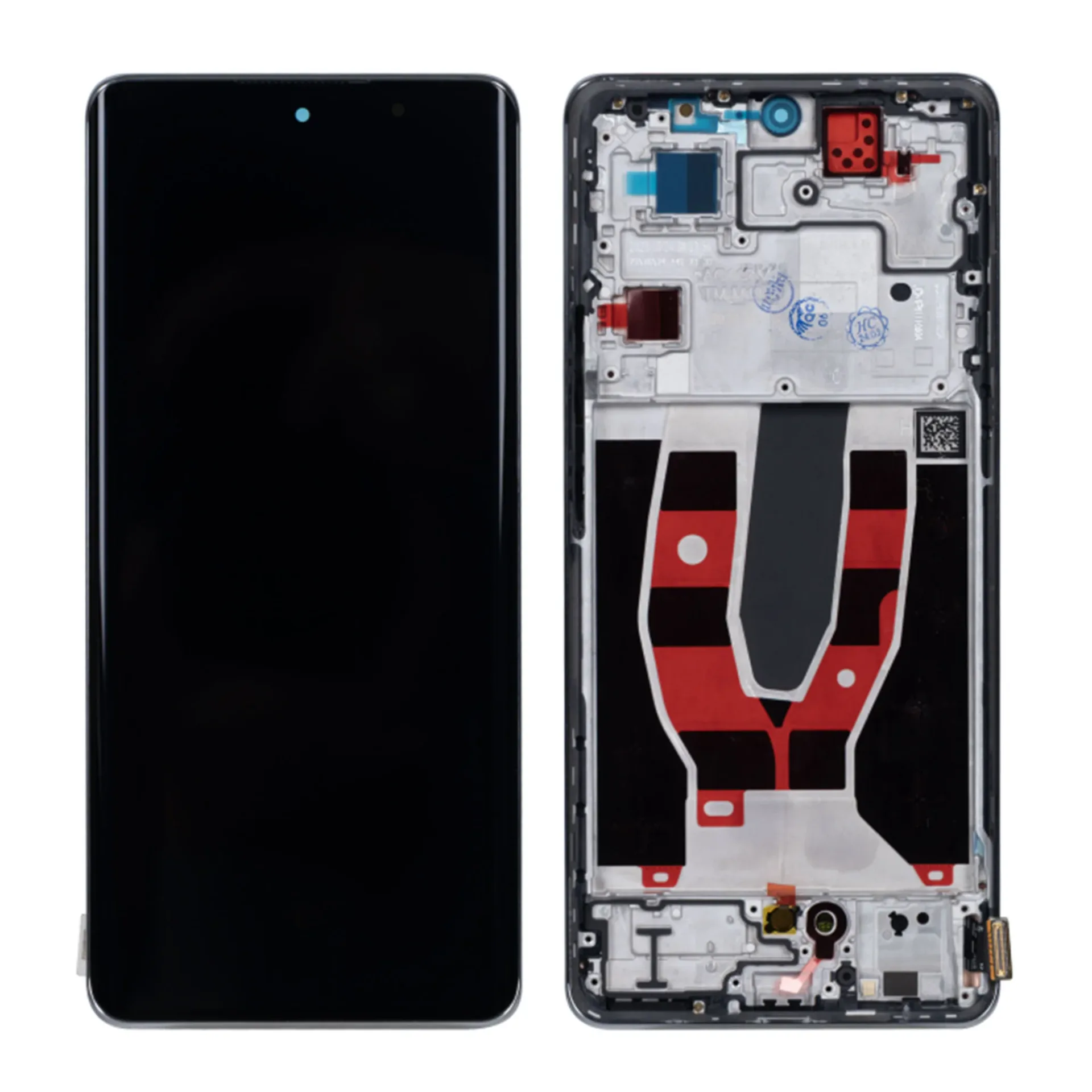Oppo Reno 10 Display And Digitizer With Frame Silvery Grey OEM