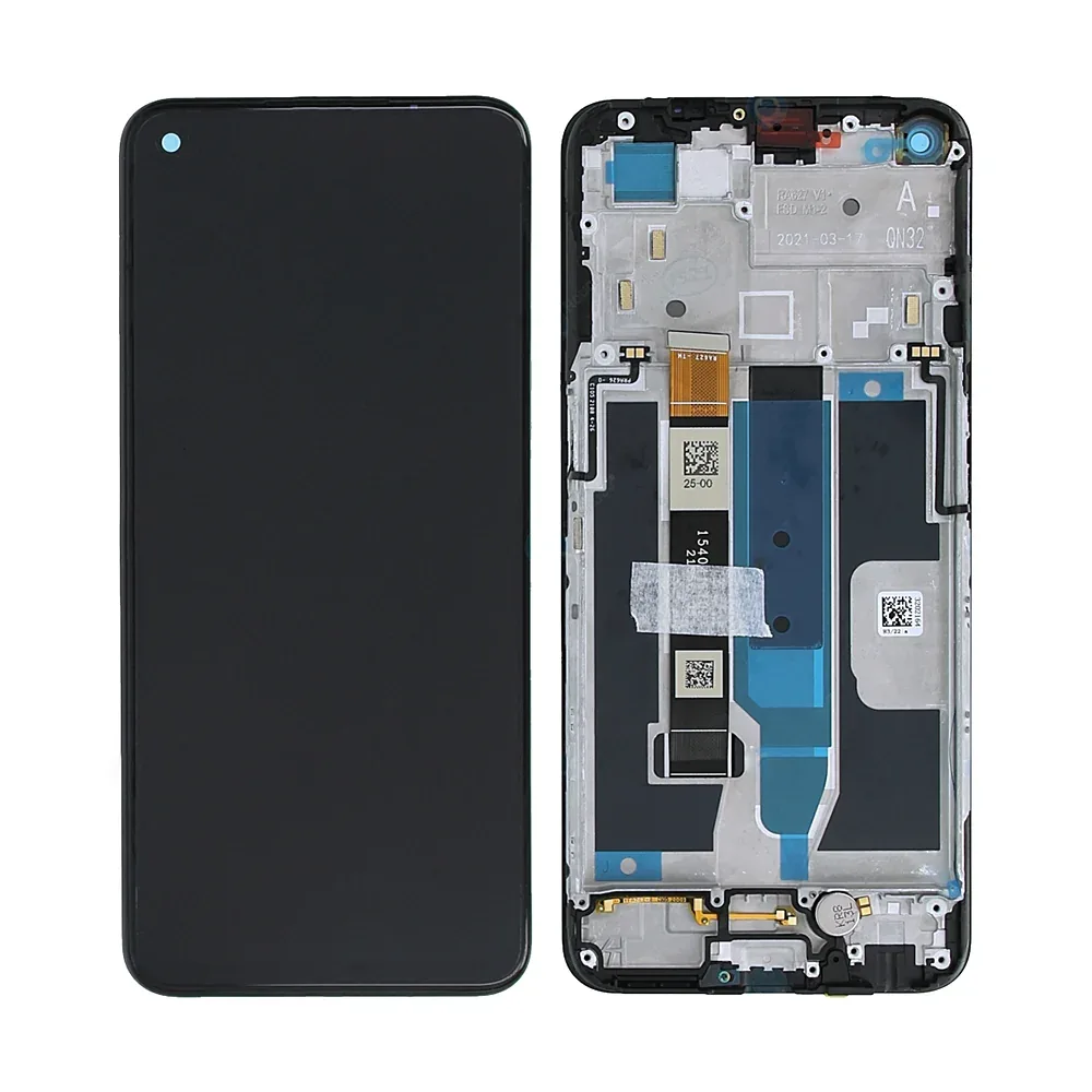 Realme 8 5G, Narzo 30 5G Display And Digitizer With Frame Silver OEM