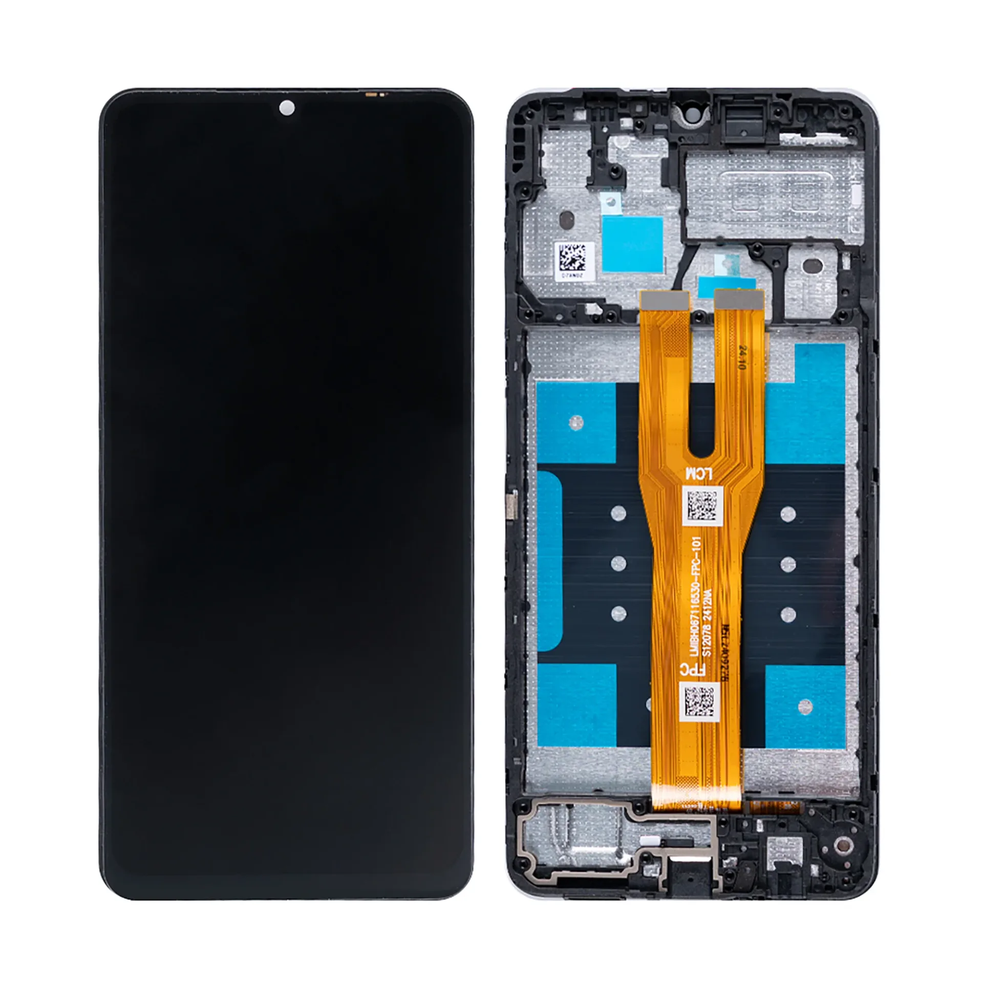 Samsung Galaxy A06 A065F Display And Digitizer With Frame Black Soft-OLED